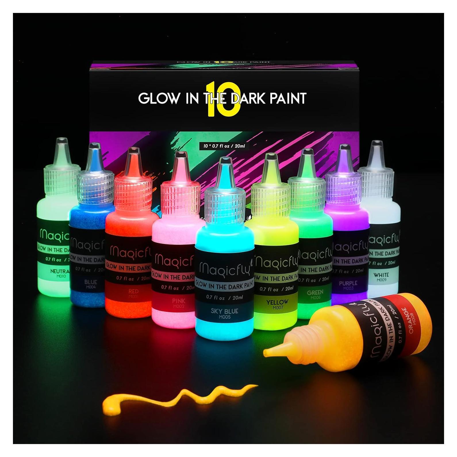 Set de Pintura Acrílica Luminosa Magicfly 10 Colores 20 ml