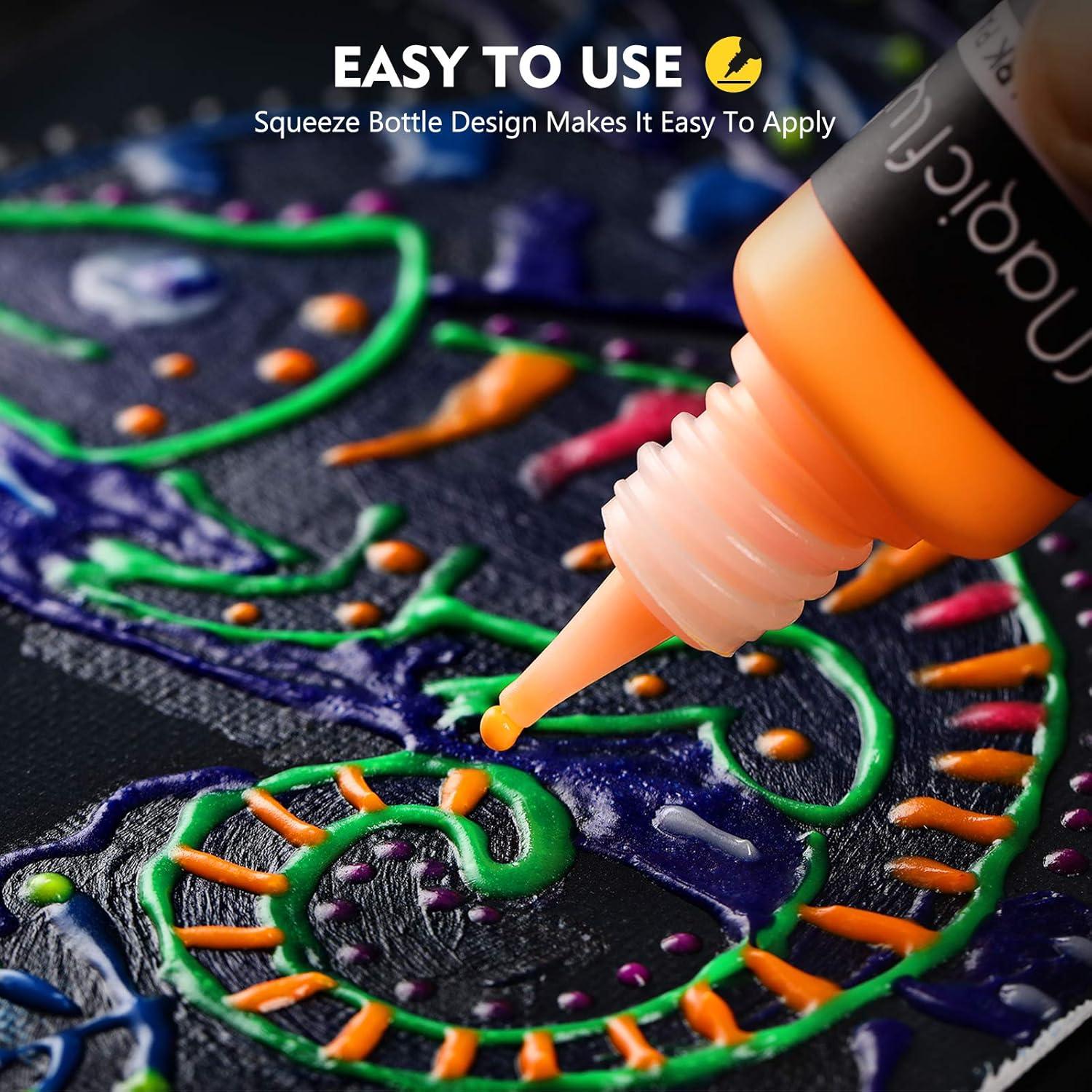 Set de Pintura Acrílica Luminosa Magicfly 10 Colores 20 ml