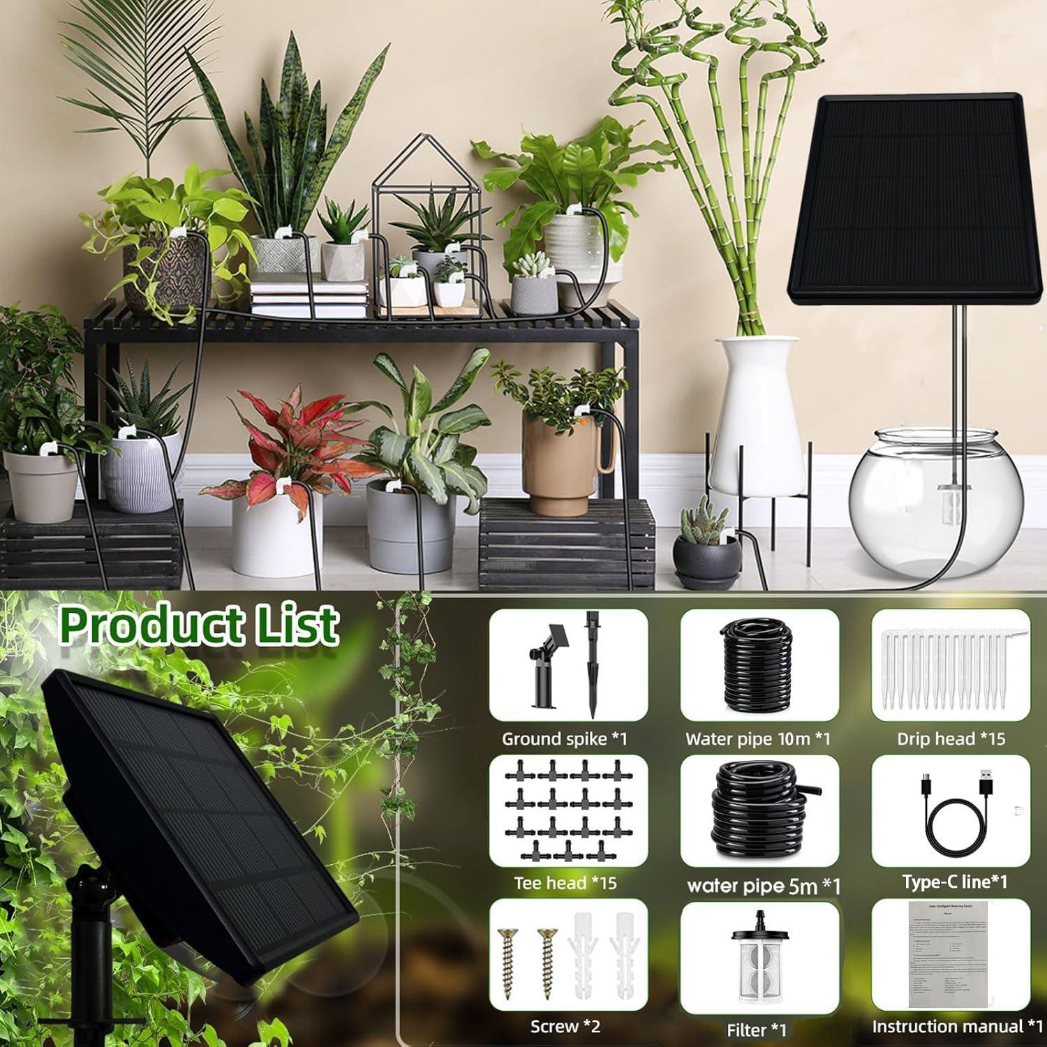 Sistema de Riego por Goteo Solar Fotgear 15M 750ml/min