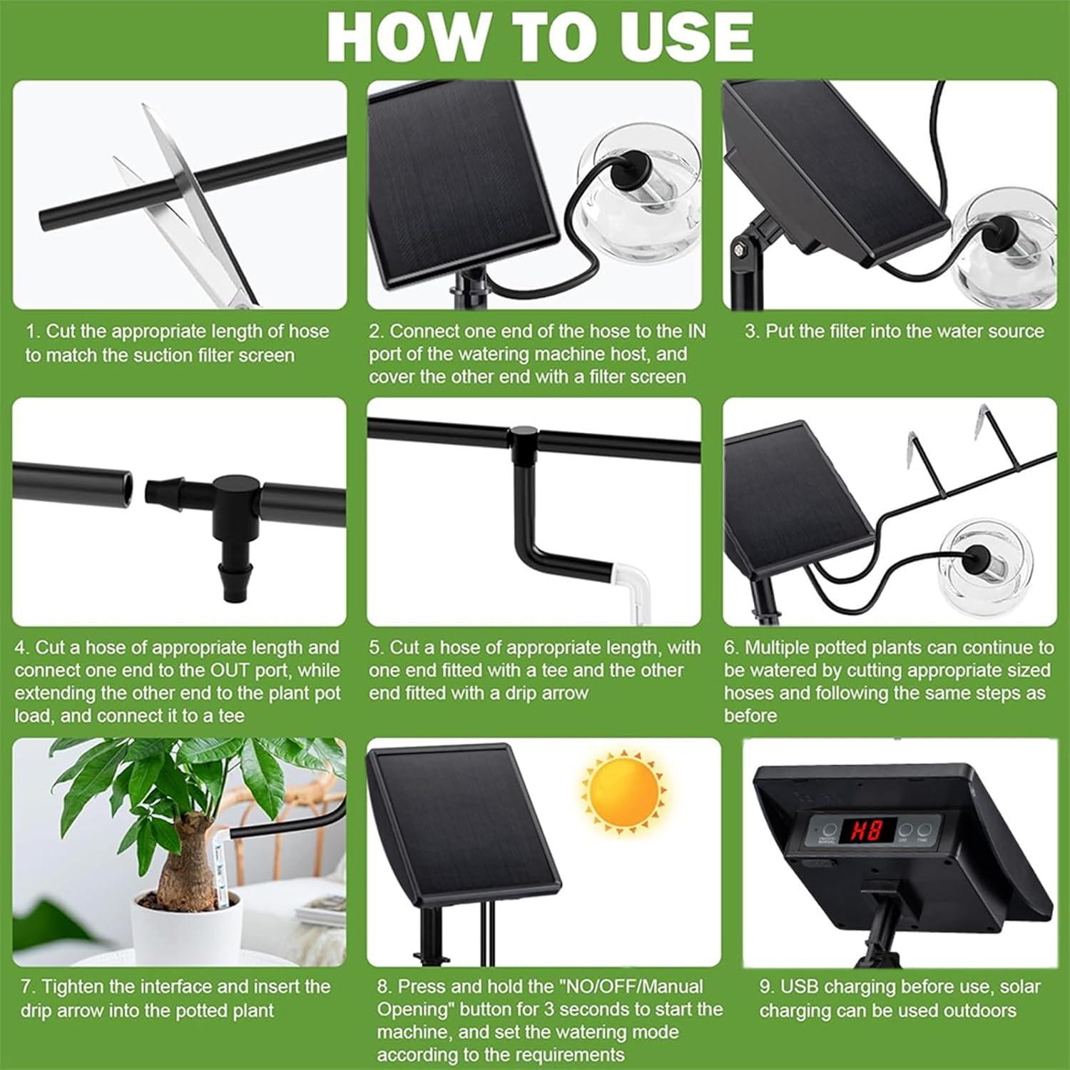 Sistema de Riego por Goteo Solar Fotgear 15M 750ml/min