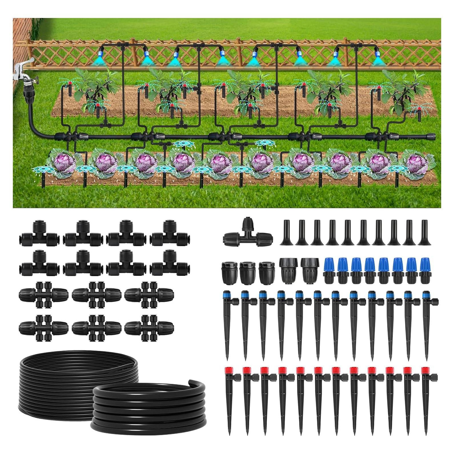 Kit de Riego por Goteo GISNPA 250FT para Jardín y Invernadero