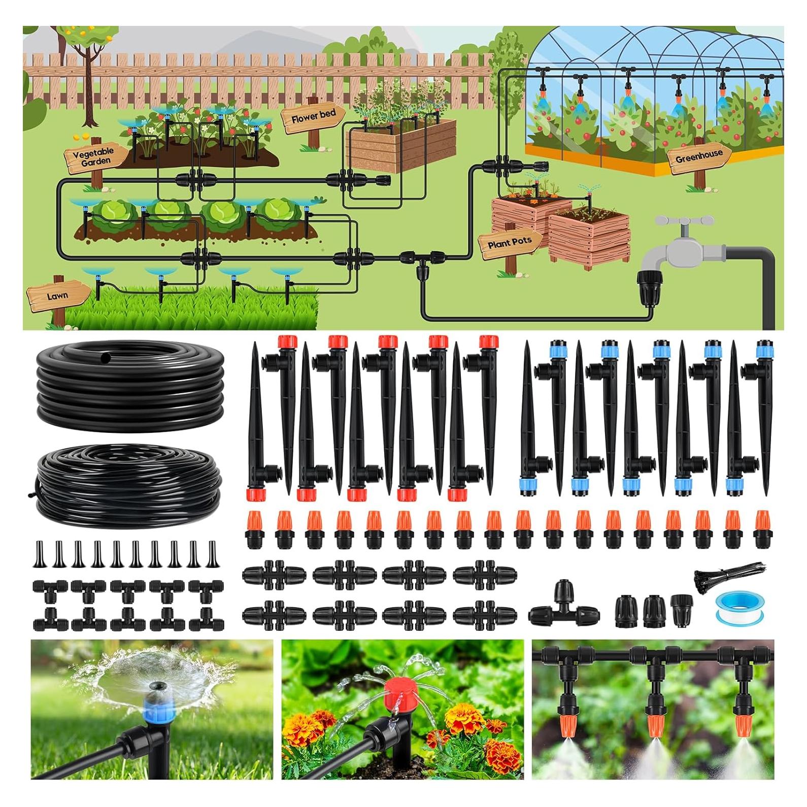 Sistema de Riego por Goteo PUUKU 240FT Automático Jardín