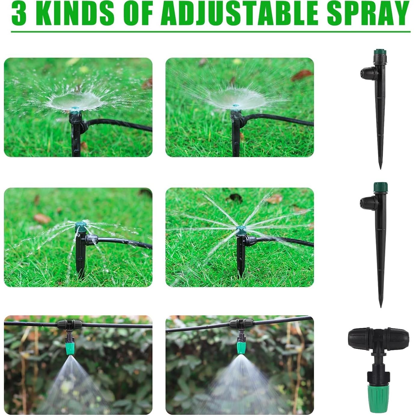 Kit de Riego por Goteo NRWRTY 124FT a Prueba de Fugas