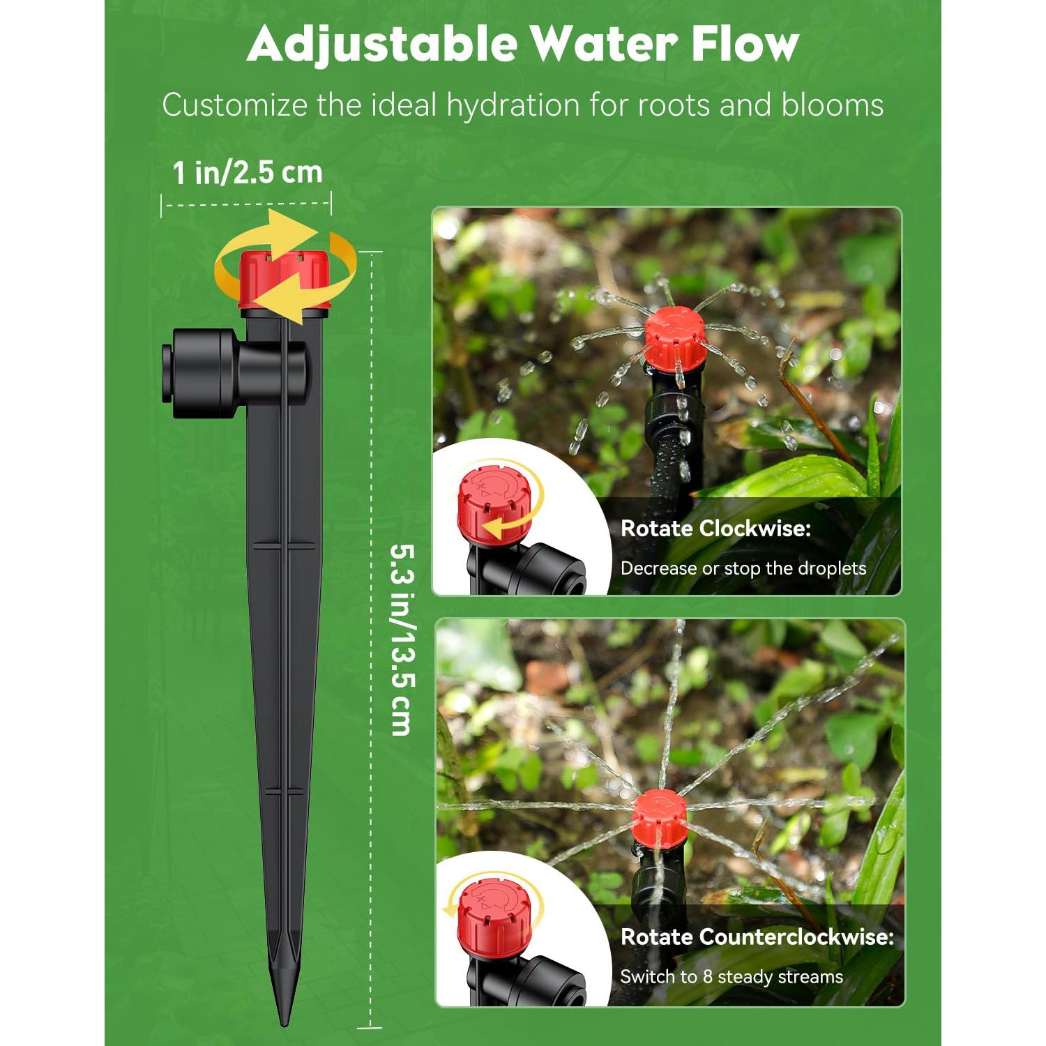 Kit de Riego por Goteo Pawfly 15.24 m con Emisores Ajustables