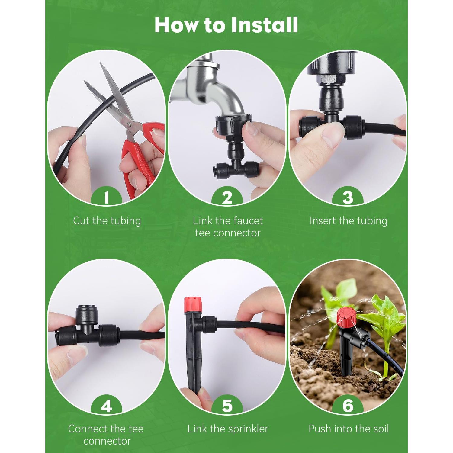 Kit de Riego por Goteo Pawfly 15.24 m con Emisores Ajustables