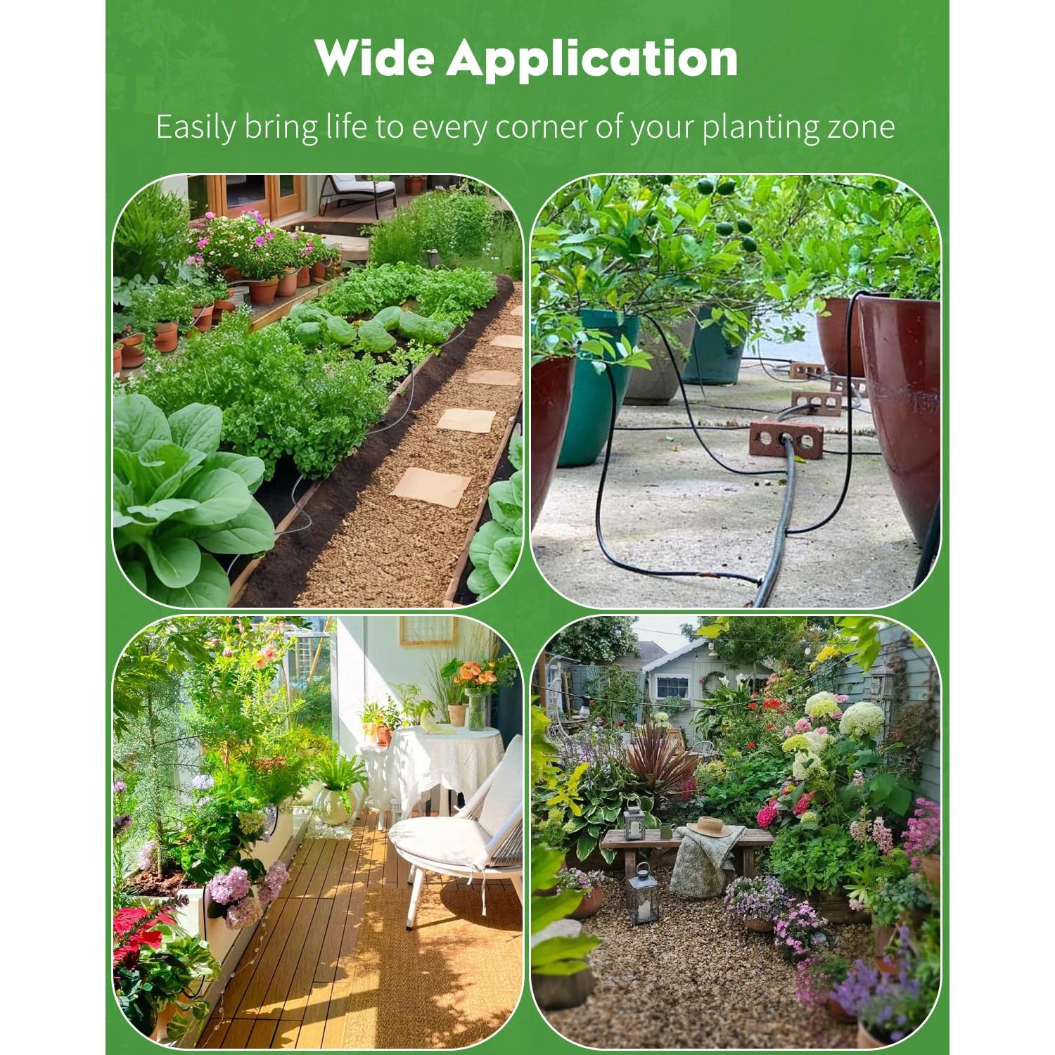 Kit de Riego por Goteo Pawfly 15.24 m con Emisores Ajustables