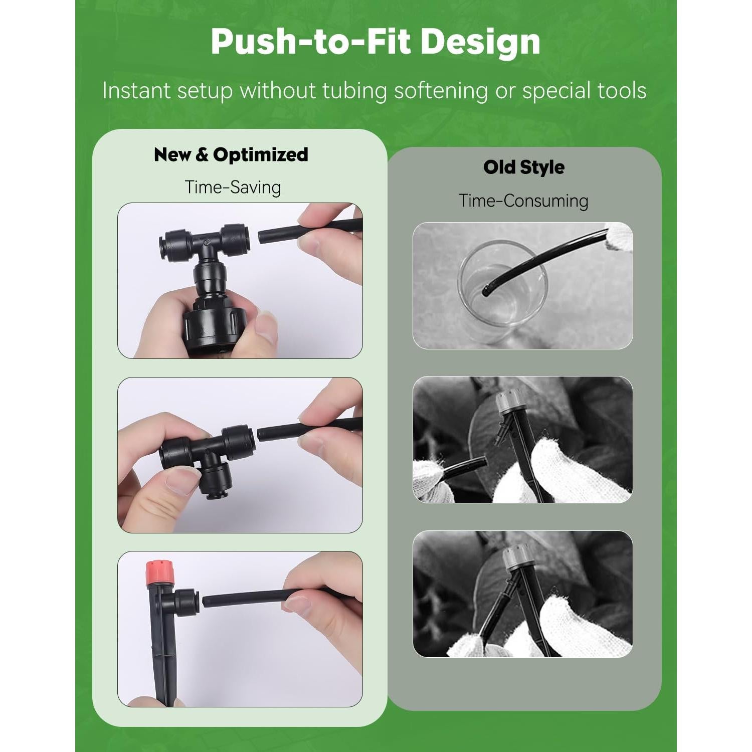 Kit de Riego por Goteo Pawfly 15.24 m con Emisores Ajustables