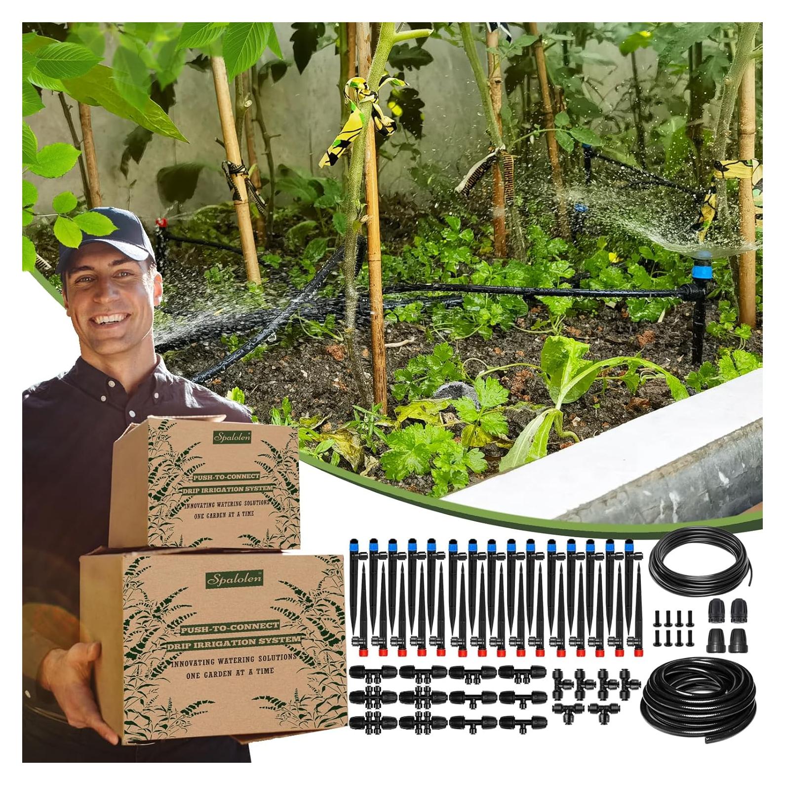 Sistema de Riego por Goteo Spalolen 100 pies Ajustable