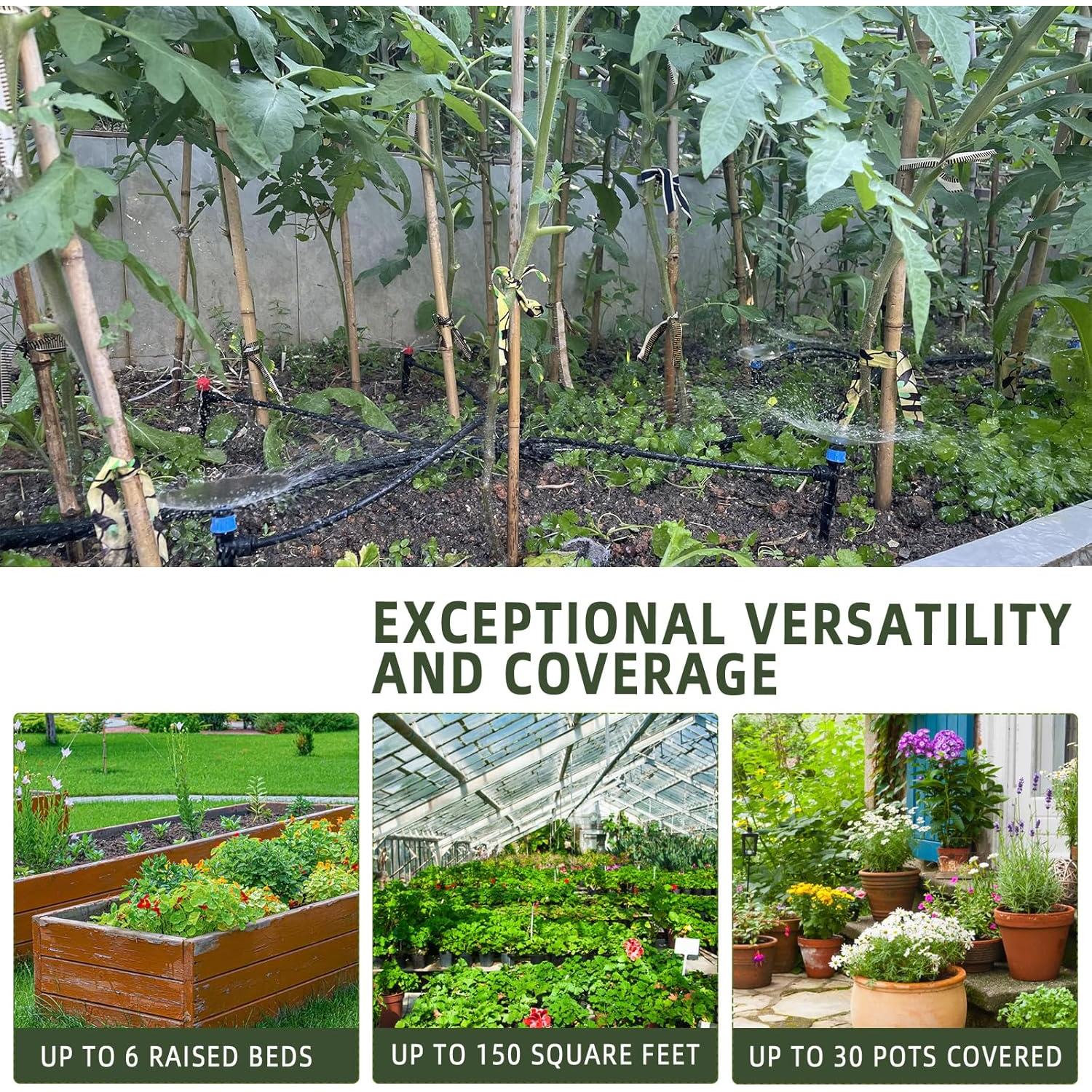 Sistema de Riego por Goteo Spalolen 100 pies Ajustable