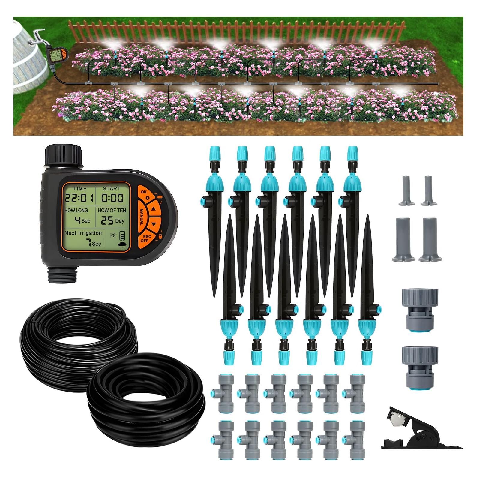 Kit de Riego por Goteo Automático Breeze Touch 24m con Temporizador