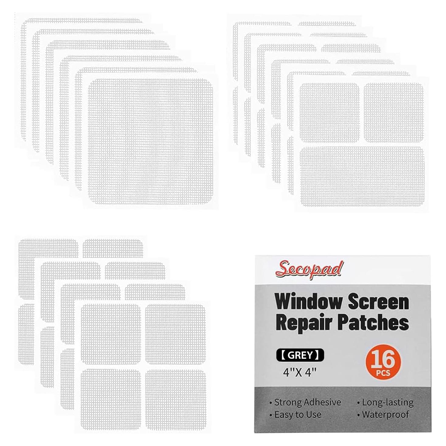 Kit de Reparación de Pantallas Secopad - 16 Parches Grises, 3 Tamaños