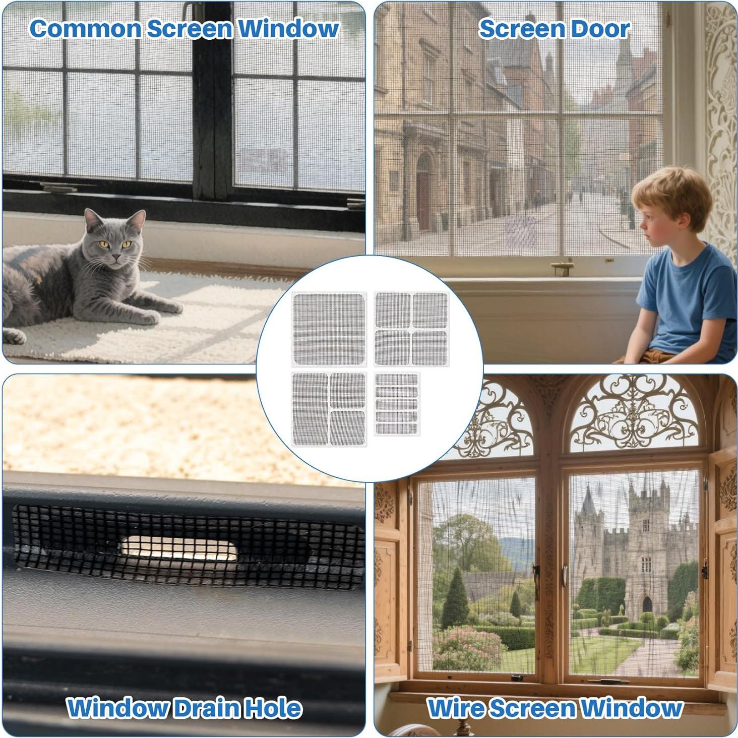 Kit de Reparación de Pantallas de Ventana XX-Parches, 16 Hojas