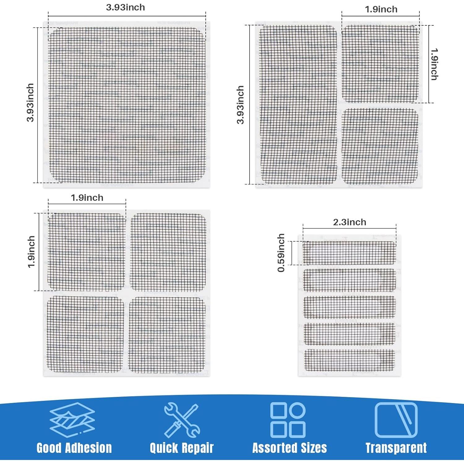 Kit de Reparación de Pantallas de Ventana XX-Parches, 16 Hojas