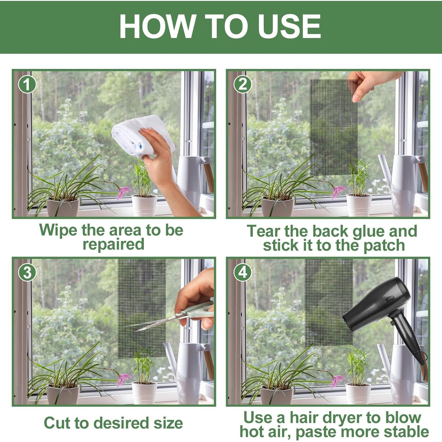 Kit de Reparación de Pantalla CroBlissful 6 Pcs 30x30 cm