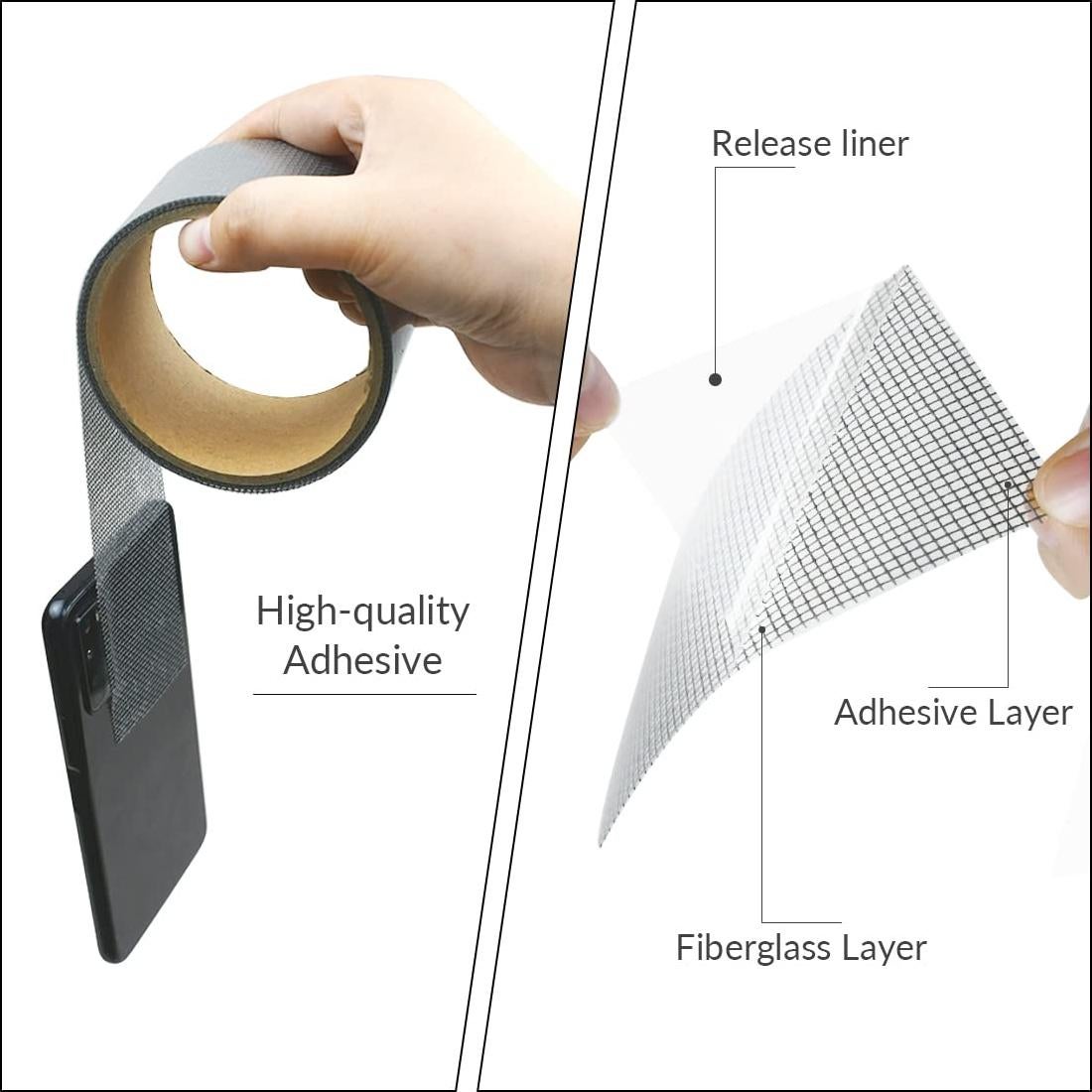 Kit de Reparación de Pantalla Yuntop 2m Fibra de Vidrio