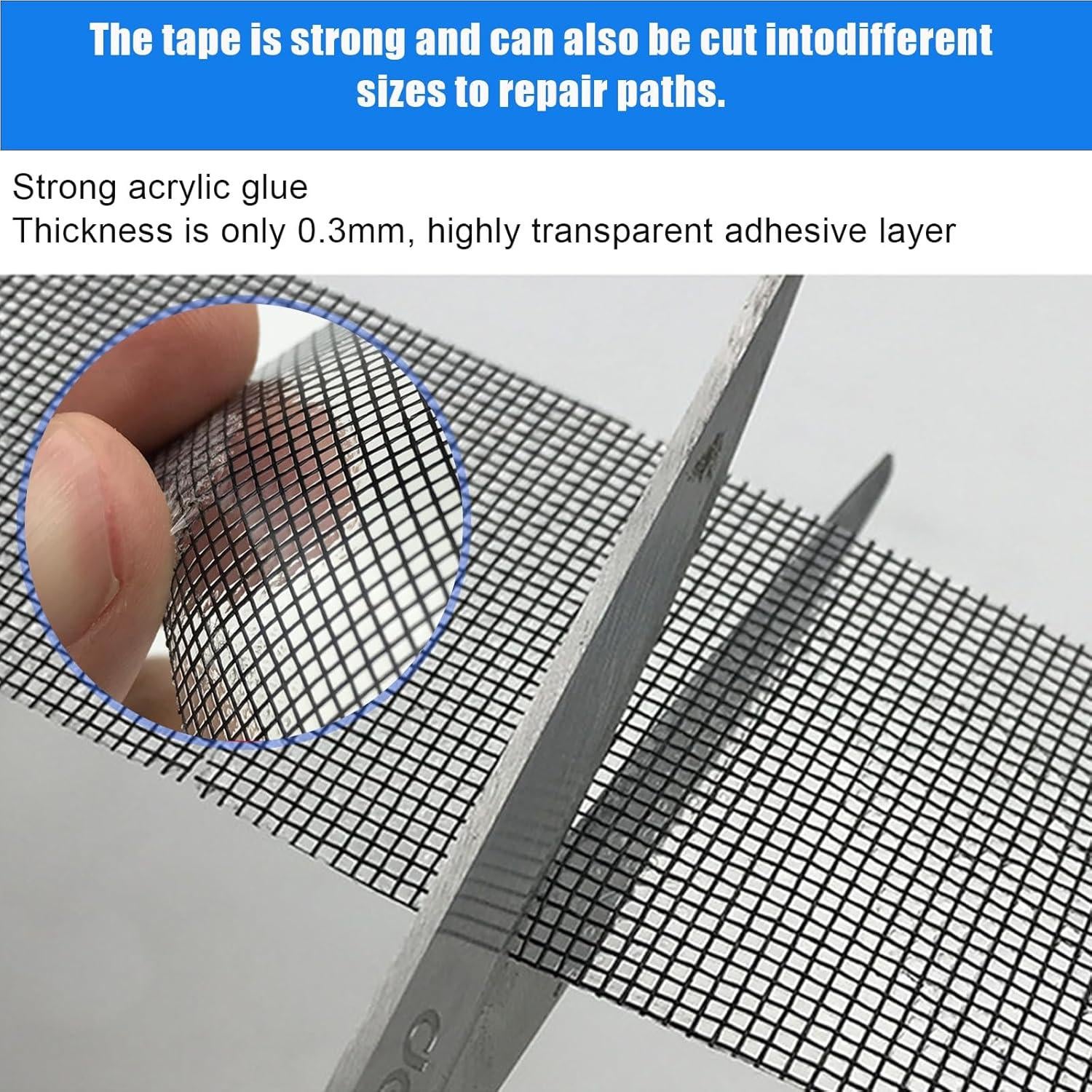 Cinta de Reparación de Pantallas de Malla ANGEO 10cm x 4.57m