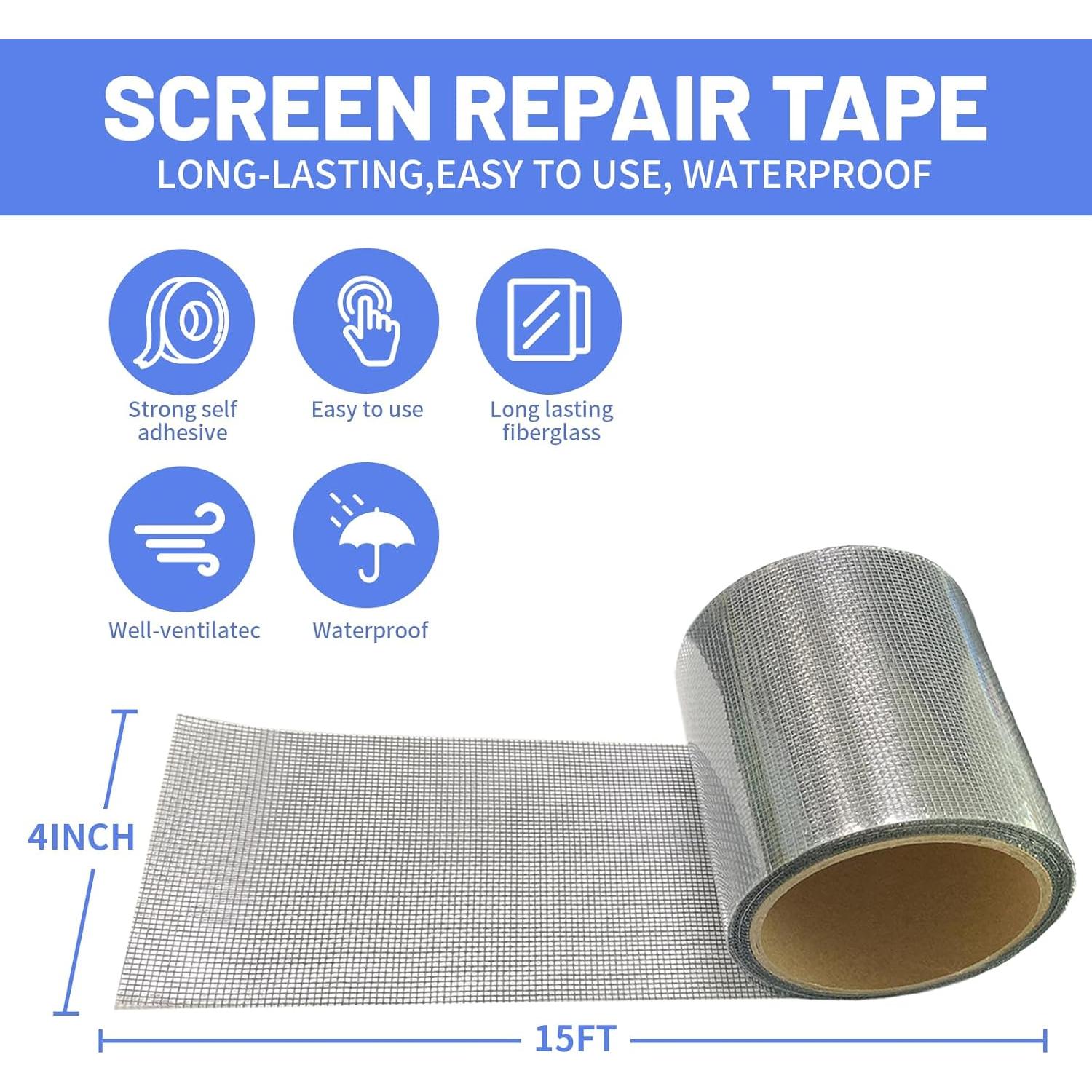 Cinta de Reparación de Pantallas de Malla ANGEO 10cm x 4.57m