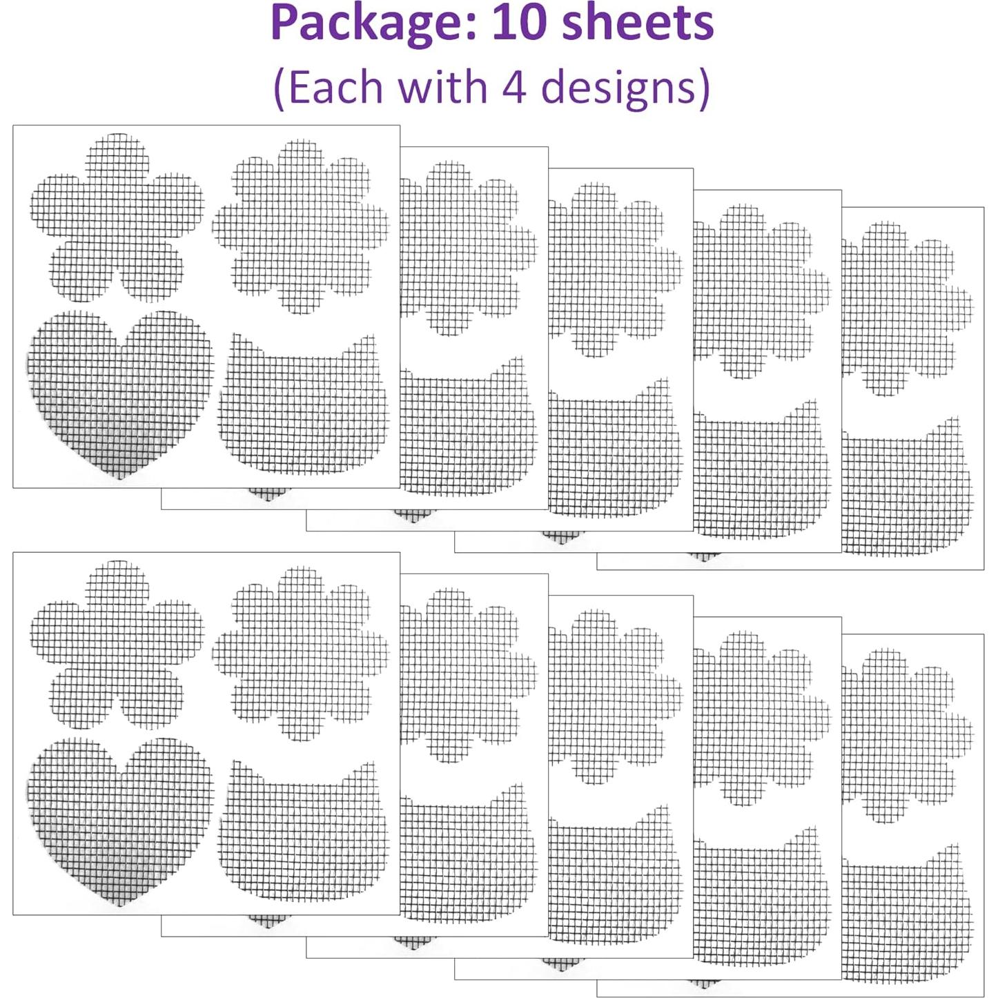 Kit de Reparación de Pantallas de Ventana BusyPet - 10 Hojas Malla