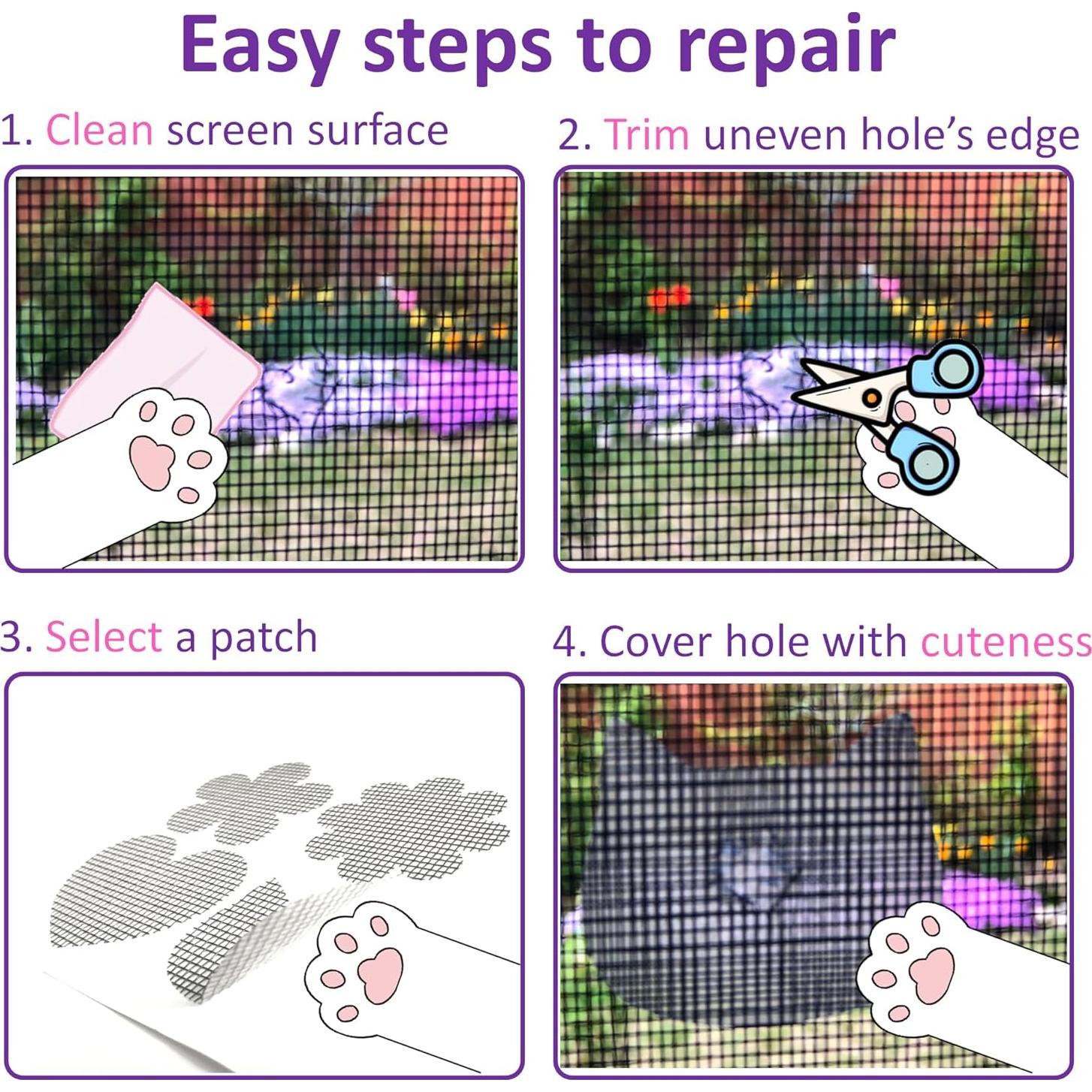 Kit de Reparación de Pantallas de Ventana BusyPet - 10 Hojas Malla