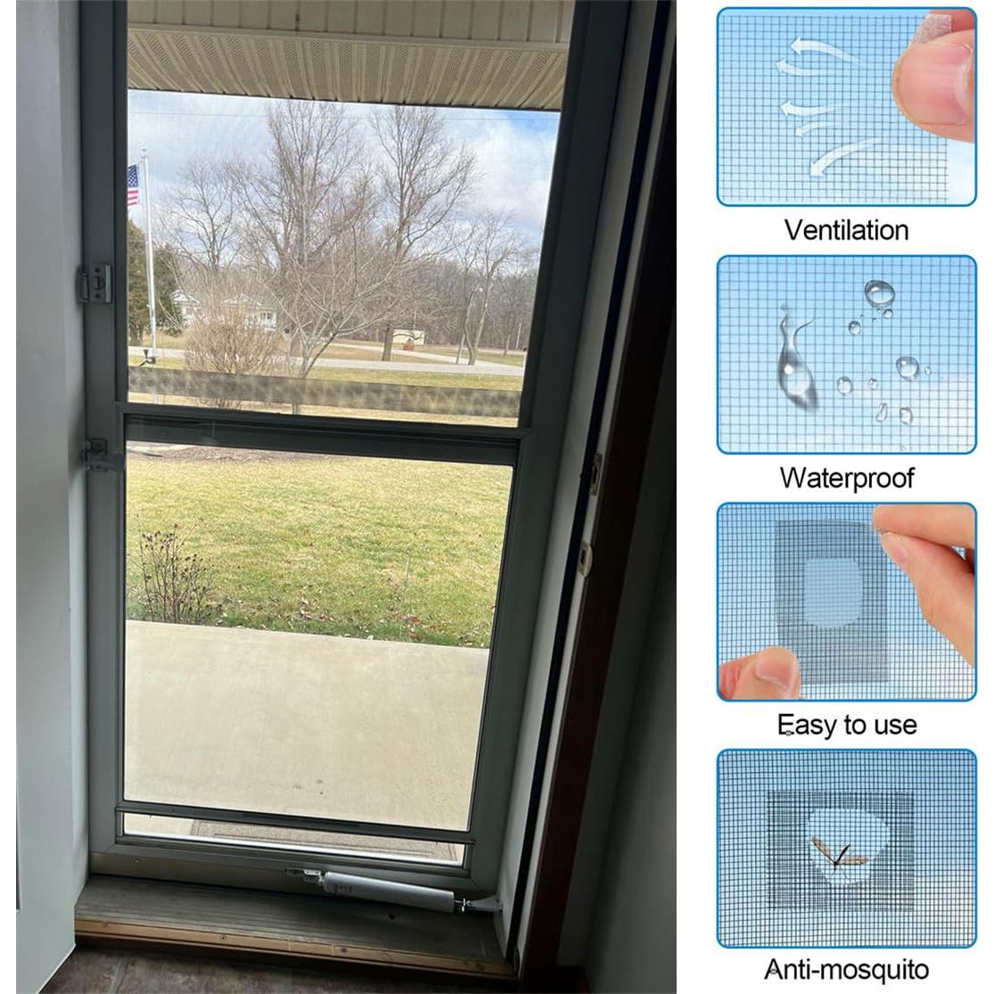 Kit de Reparación de Pantallas de Ventana ILSSLI 5CM x 5M 2PCS