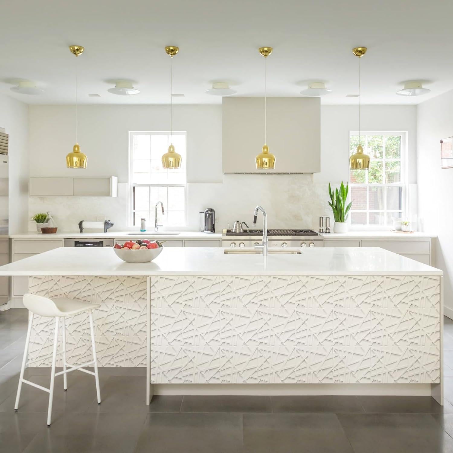 33 Paneles de Pared 3D LEVOWAY Blancos 300mm x 300mm