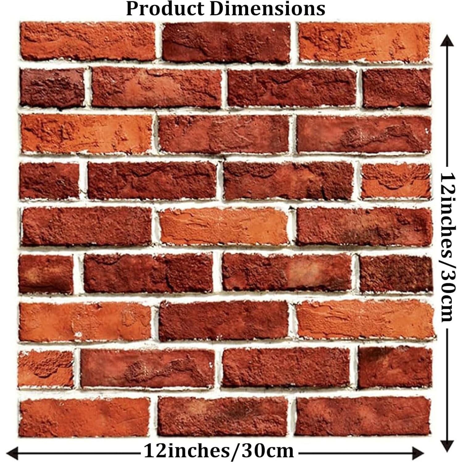 Paneles de Pared 3D Autoadhesivos Ekezon 10PCS Ladrillo 30.48cm