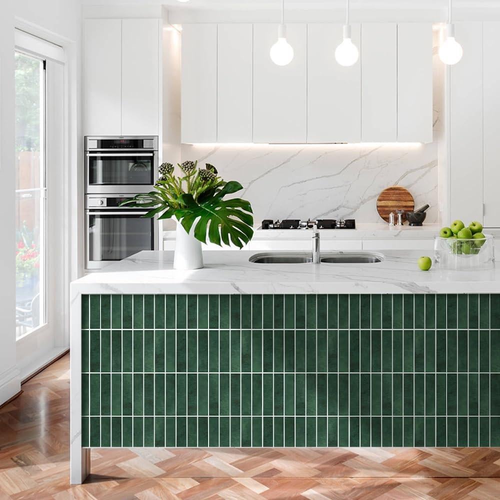 Azulejos Autoadhesivos Commomy 10 Pcs Verde Mate 30x30 cm 3D