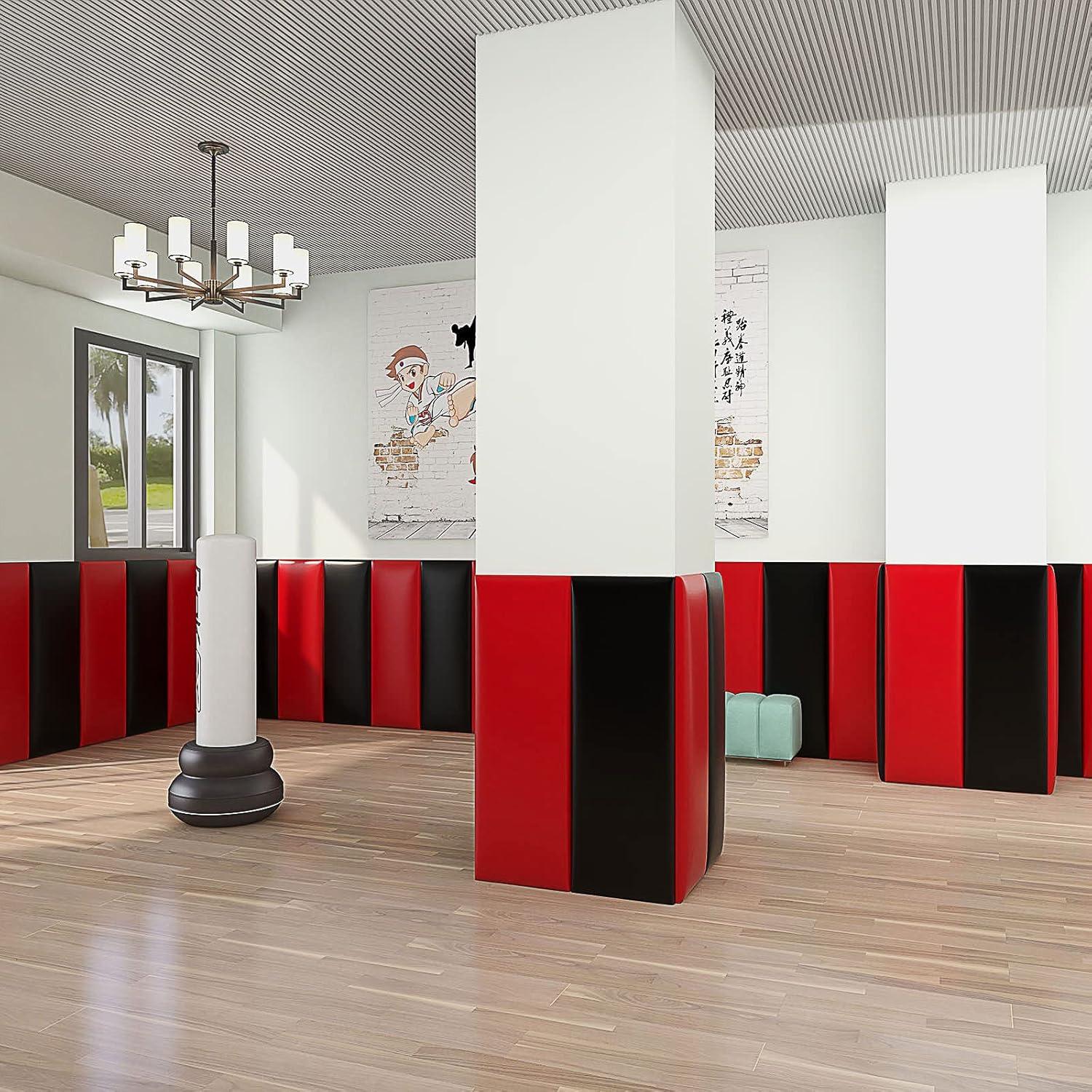 Paneles de Acolchado de Pared VEDHAA 60x30 cm Rojo - Protección Infantil