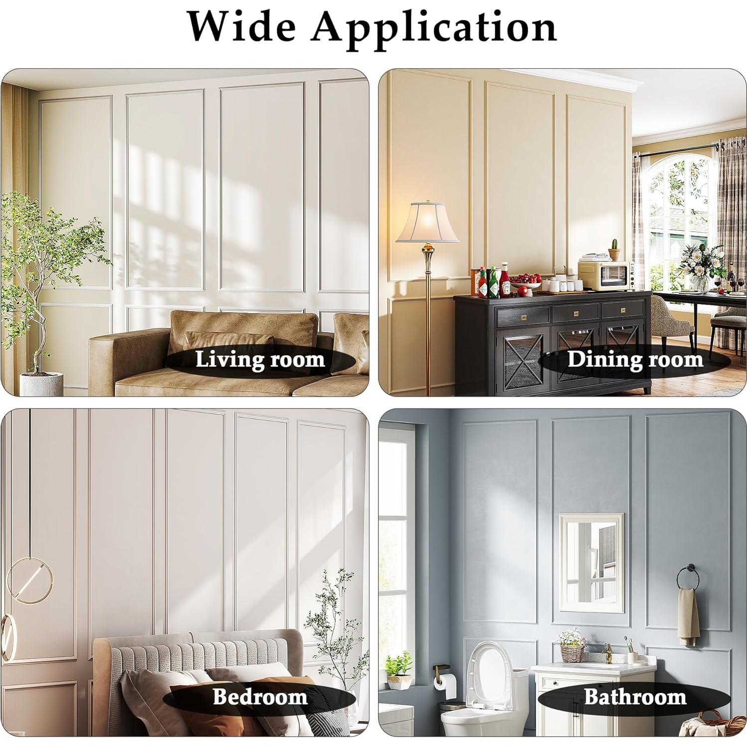 3 Juegos de Molduras de Pared Autoadhesivas RDUIGT 137x61 cm