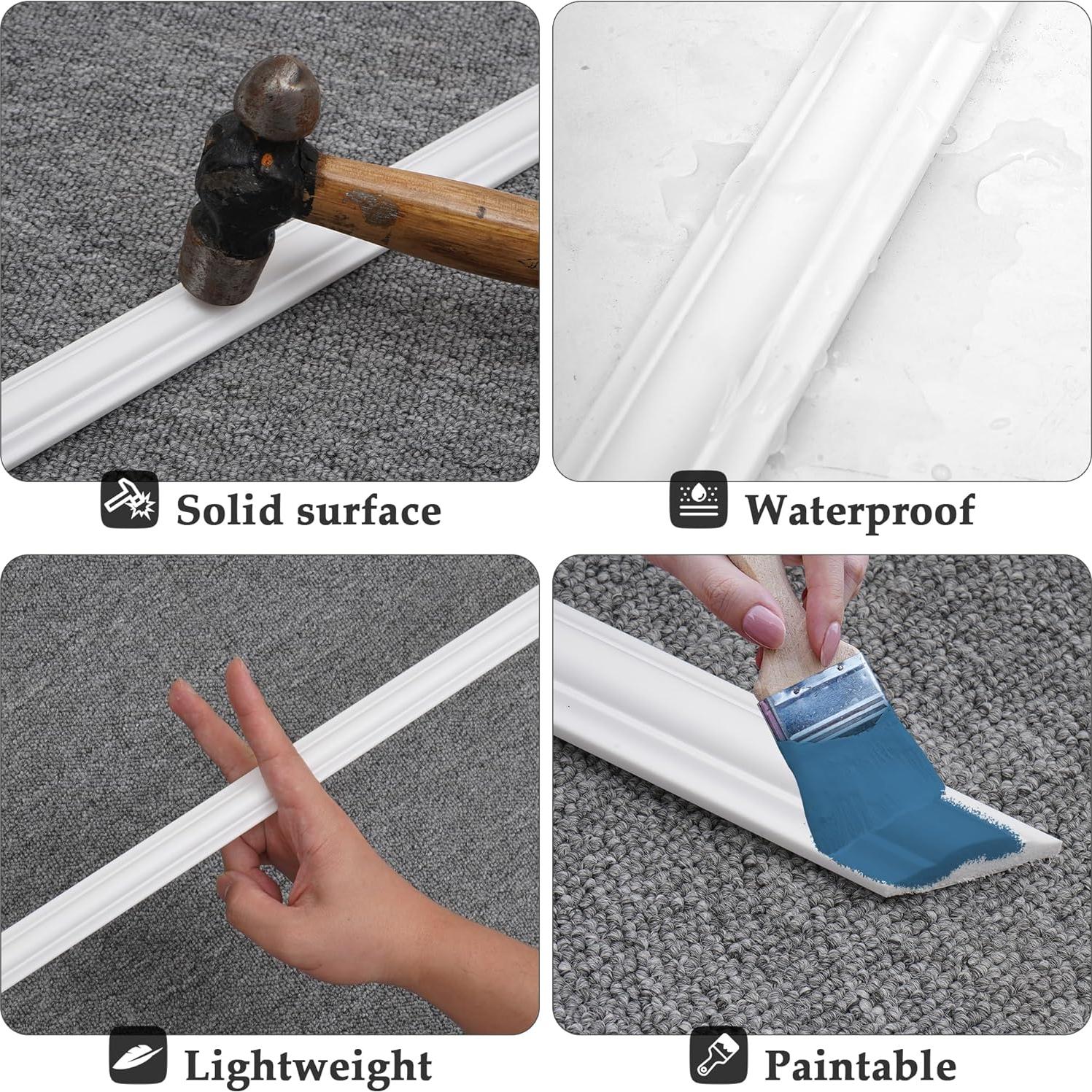 3 Juegos de Molduras de Pared Autoadhesivas RDUIGT 137x61 cm