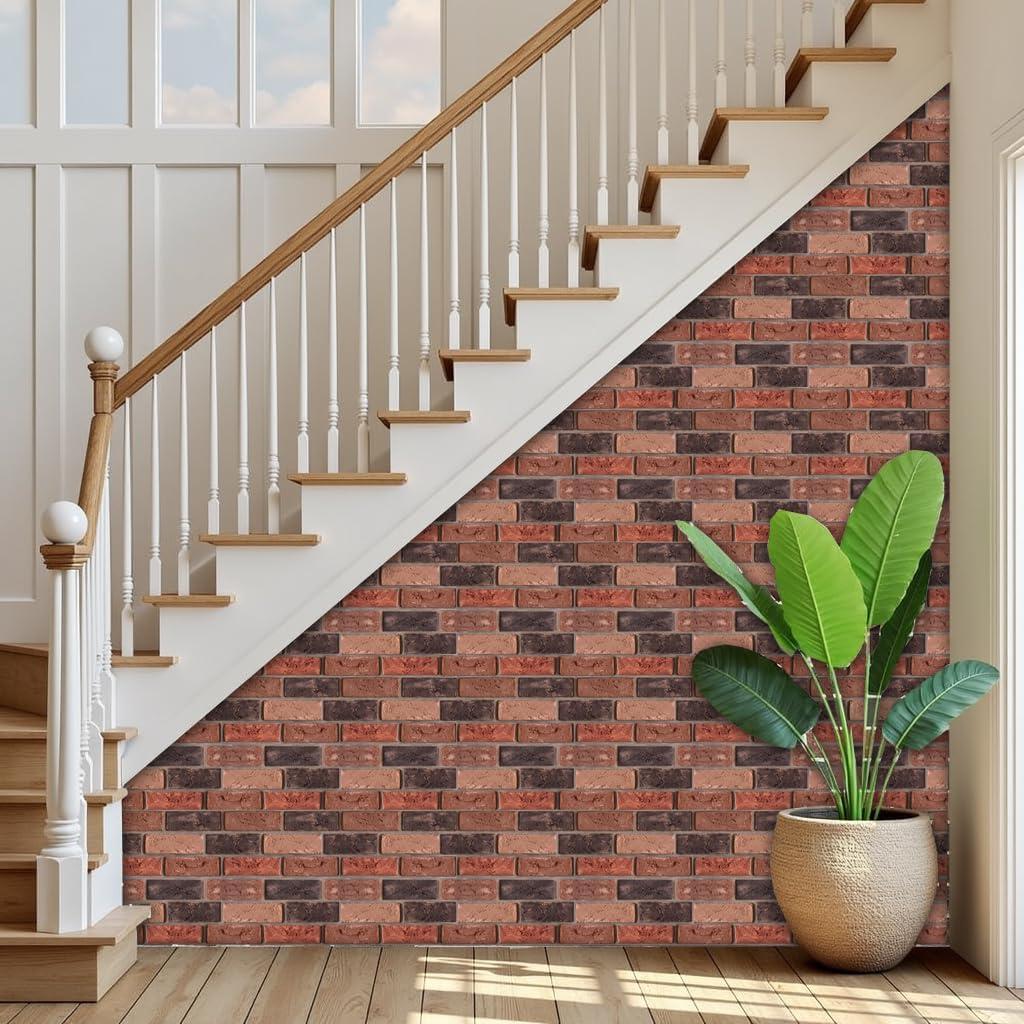 Paneles de Pared 3D Autoadhesivos JIATUMEI Ladrillo Falso 30x30cm