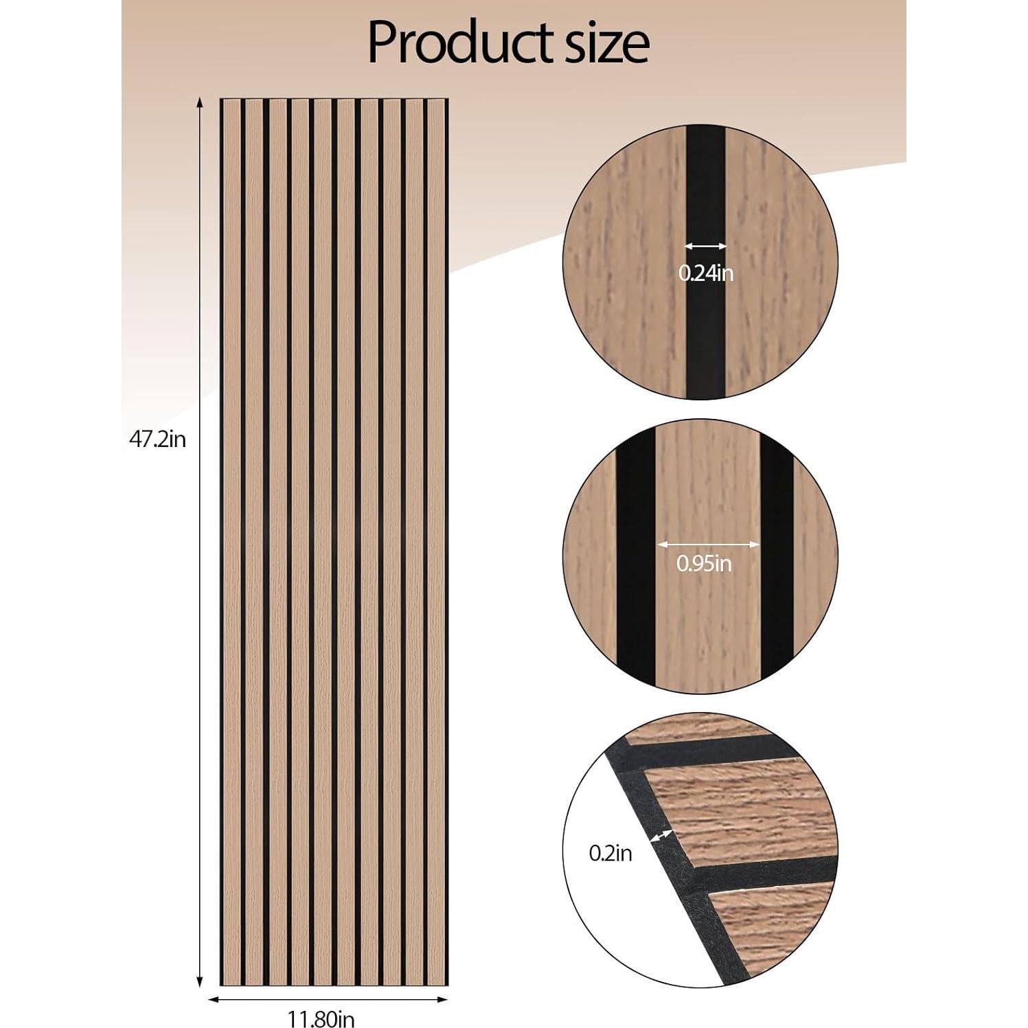 Paneles de Pared Autoadhesivos Kieacia 4 Pack Madera Nuez