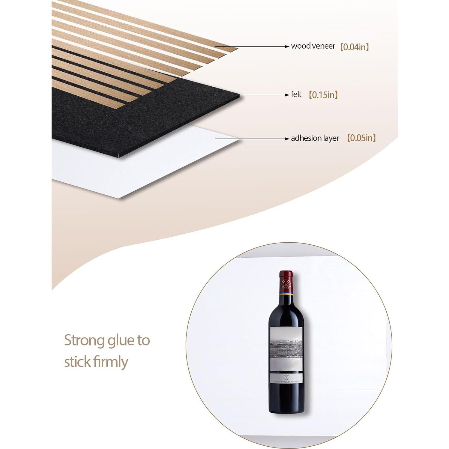 Paneles de Pared Autoadhesivos Kieacia 4 Pack Madera Nuez