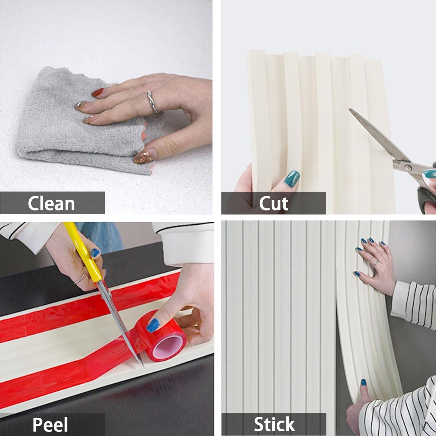 Panel de Pared 3D Gaahing Autoadhesivo Acústico Negro 2.99m