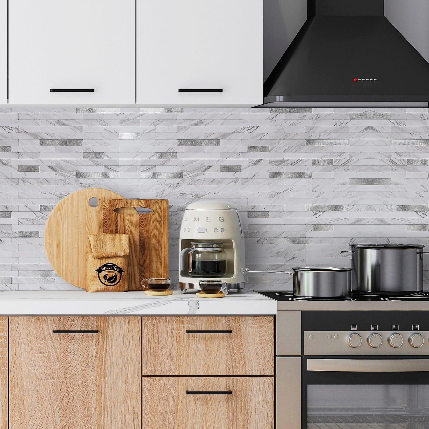 Azulejo Autoadhesivo 3D Havenly - Mármol Blanco 20 Piezas