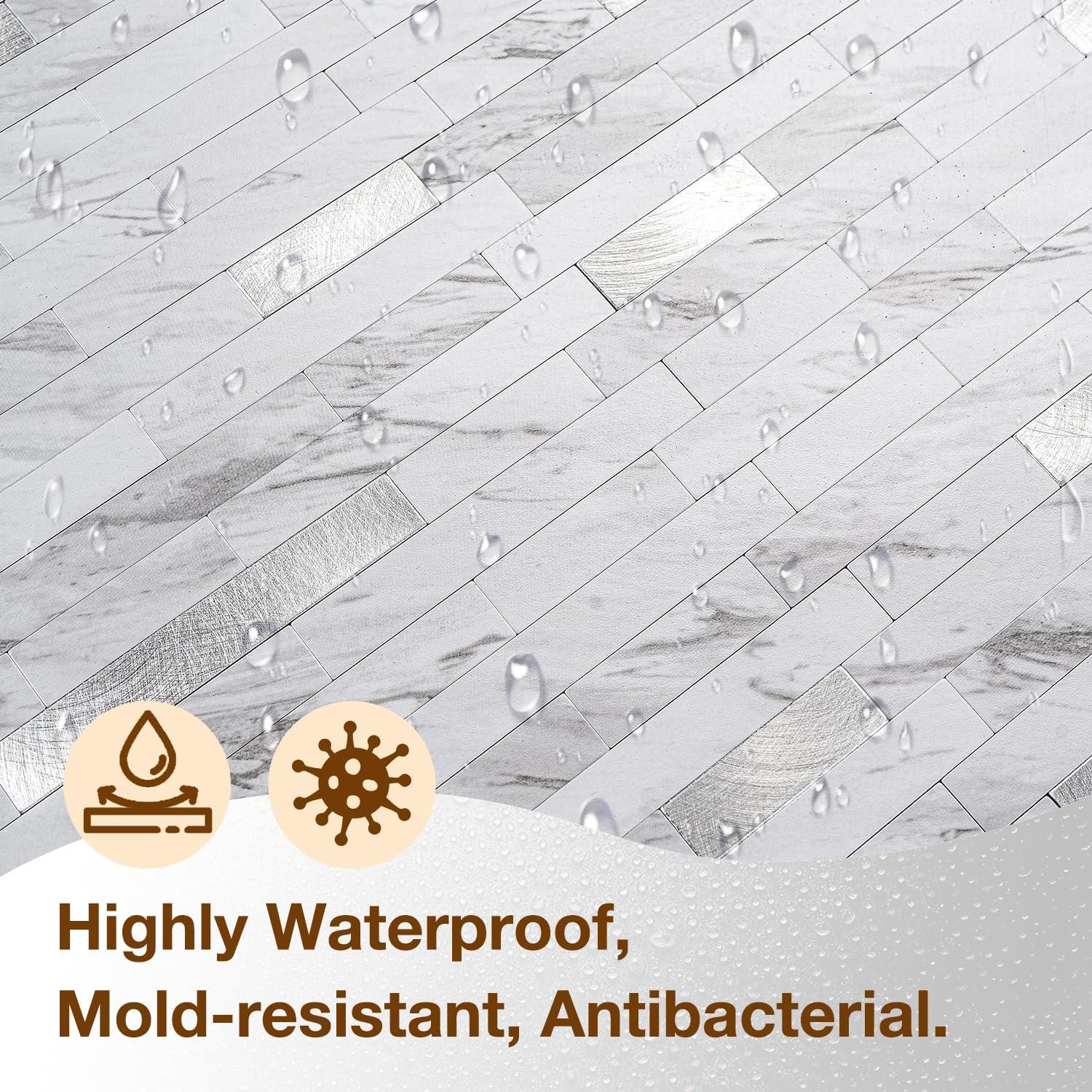 Azulejo Autoadhesivo 3D Havenly - Mármol Blanco 20 Piezas