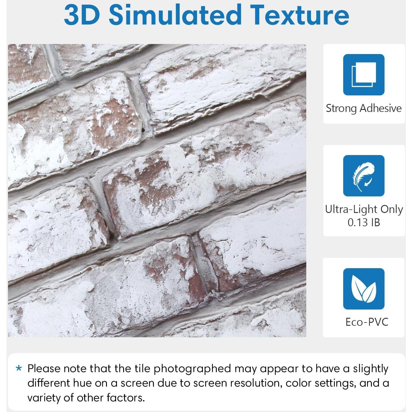 Paneles de Pared 3D Autoadhesivos COMSTICKC Ladrillo Falso 30x30 cm