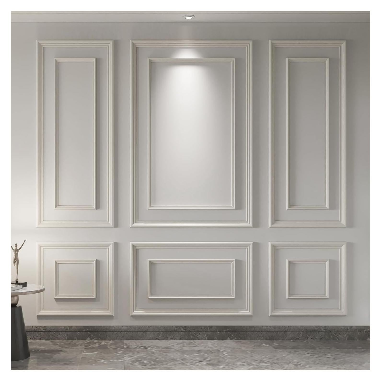 Juego de Molduras de Pared Pre-Cortadas Art3d 12 Marcos Blancos