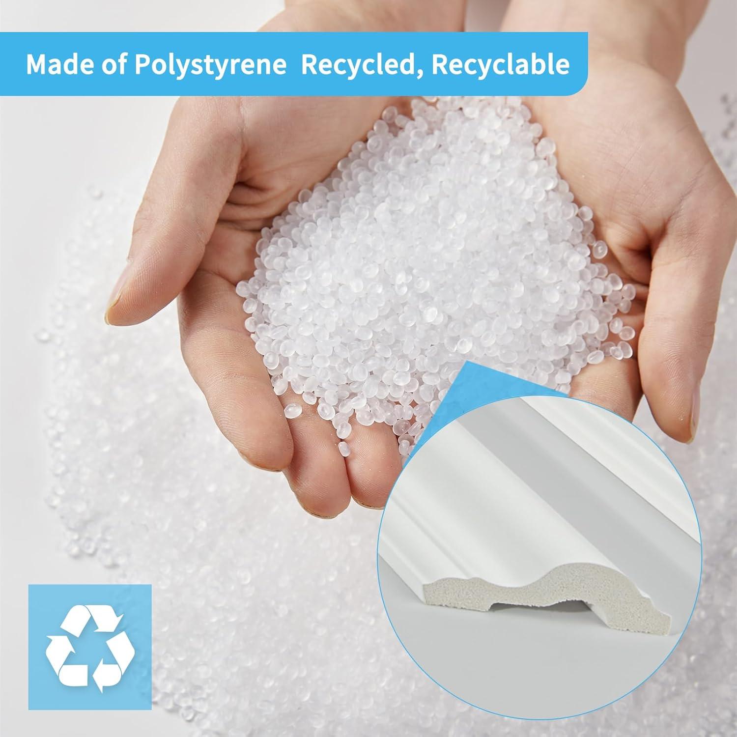 Juego de Molduras de Pared Pre-Cortadas Art3d 12 Marcos Blancos