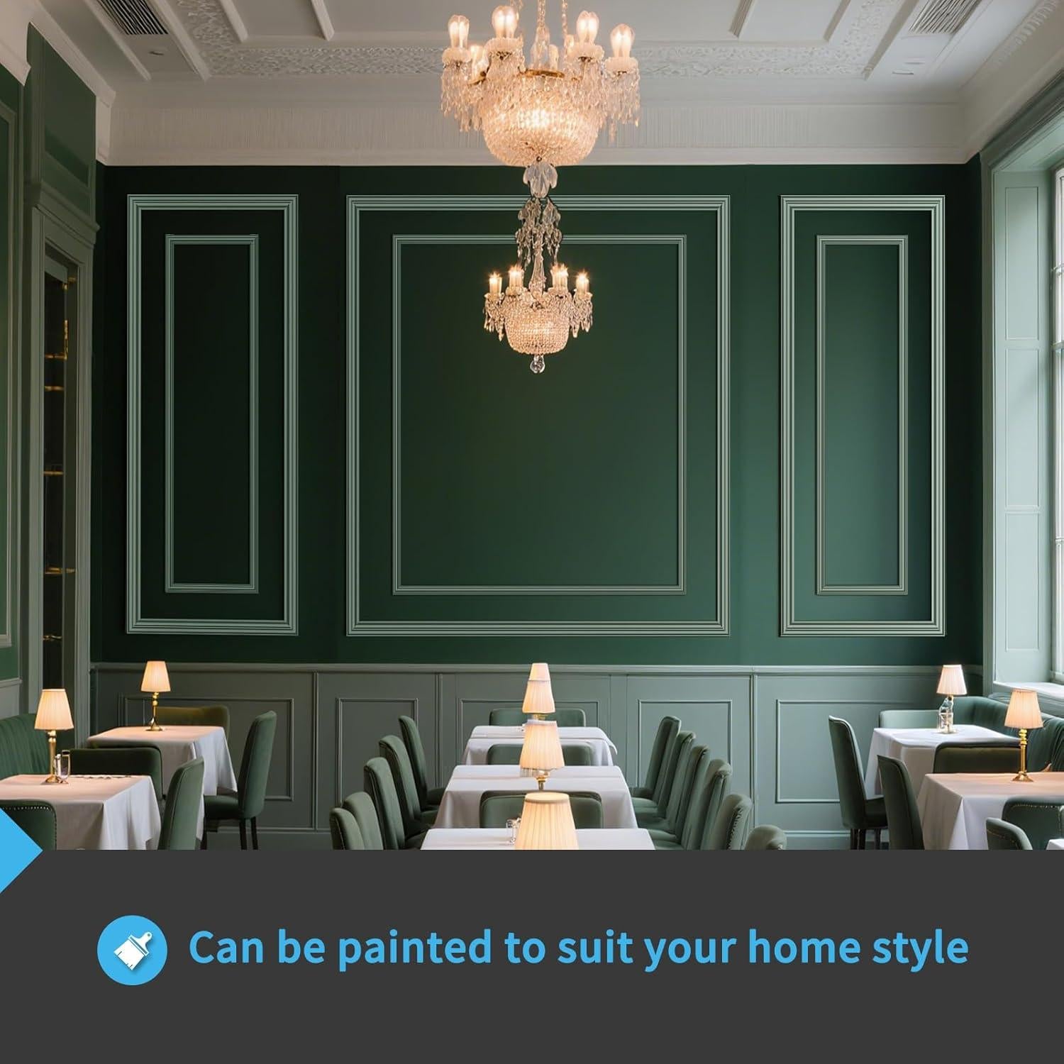 Juego de Molduras de Pared Pre-Cortadas Art3d 12 Marcos Blancos