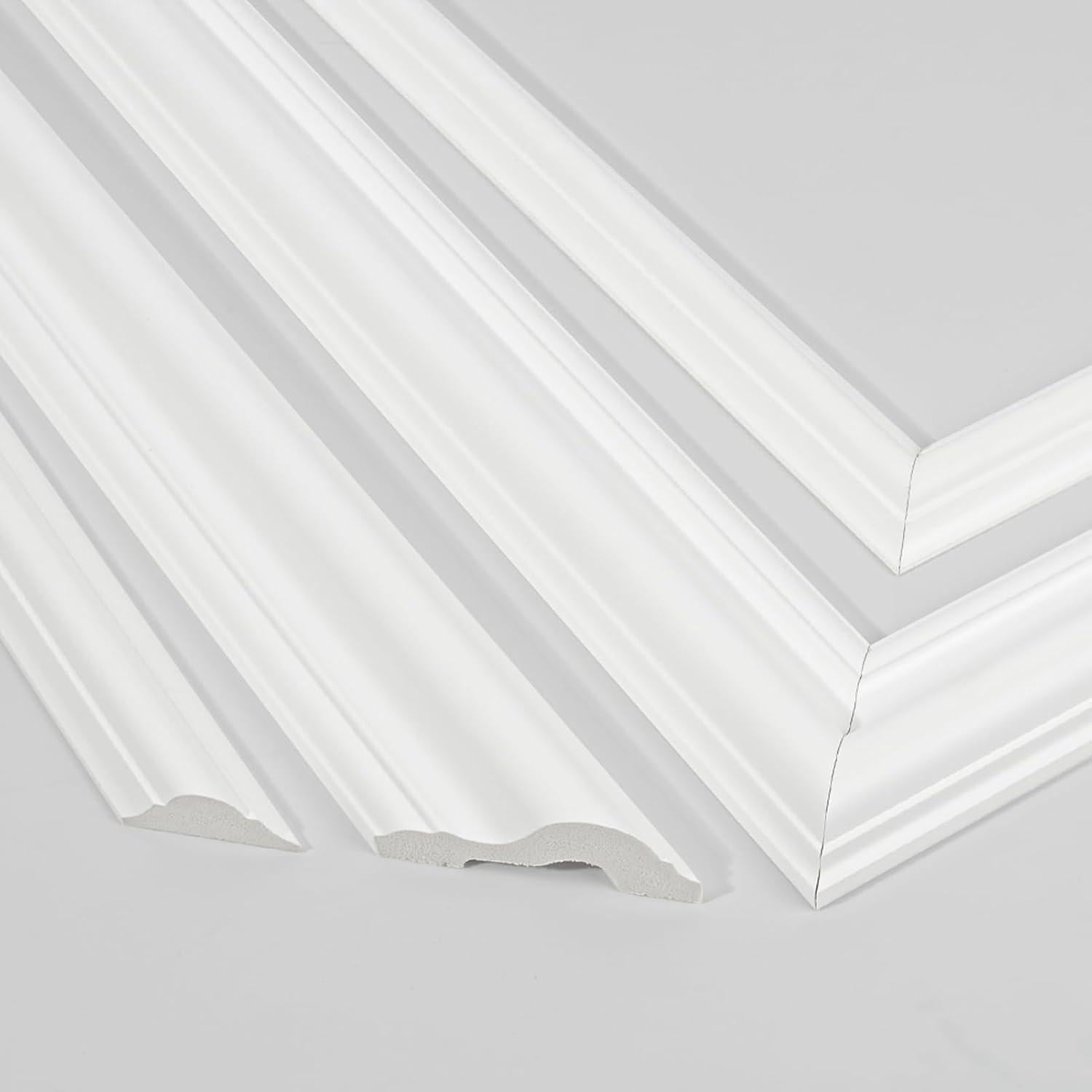 Juego de Molduras de Pared Pre-Cortadas Art3d 12 Marcos Blancos