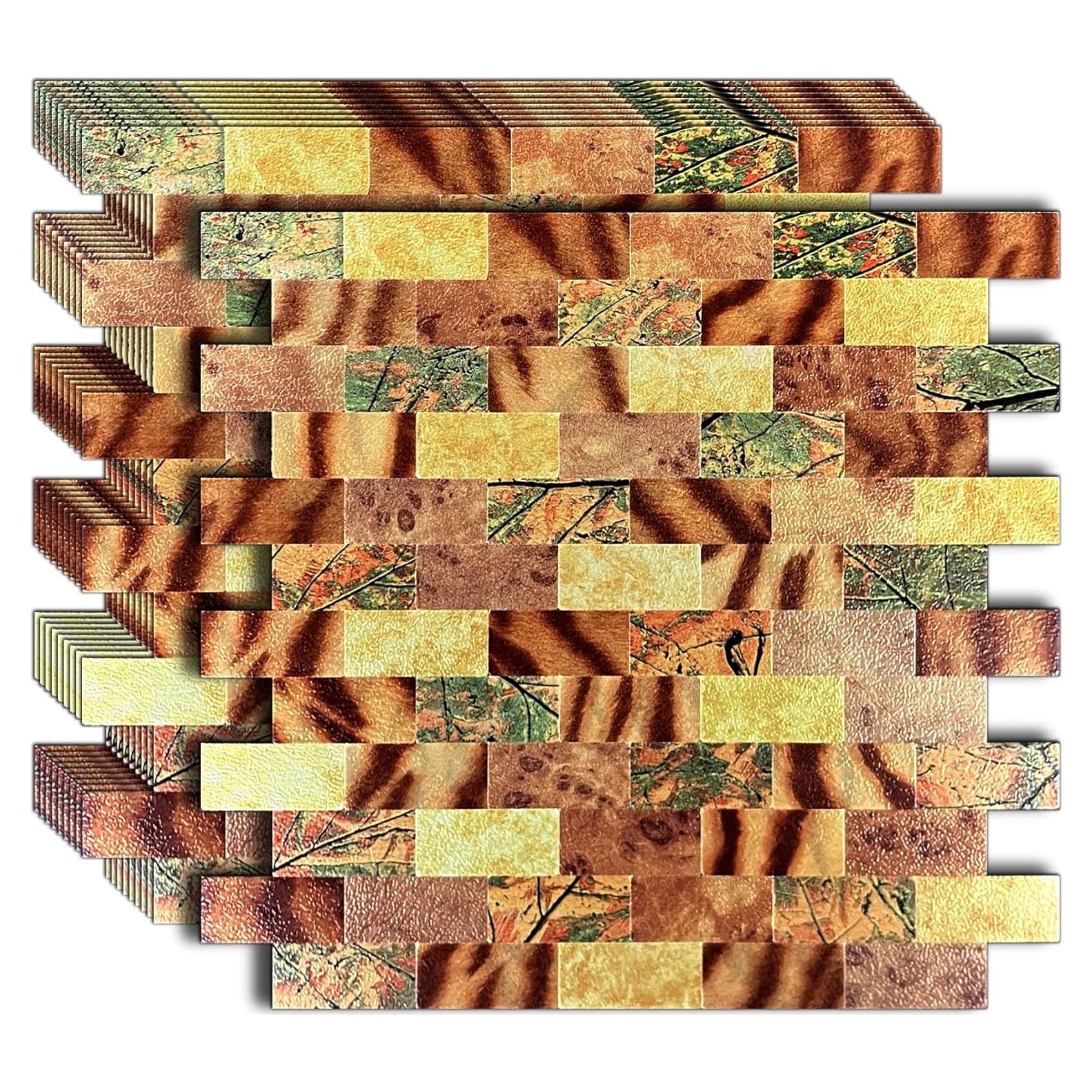 Azulejo Autoadhesivo 3D Weimeisc Aluminio 10 Hojas 30.48x27.69cm