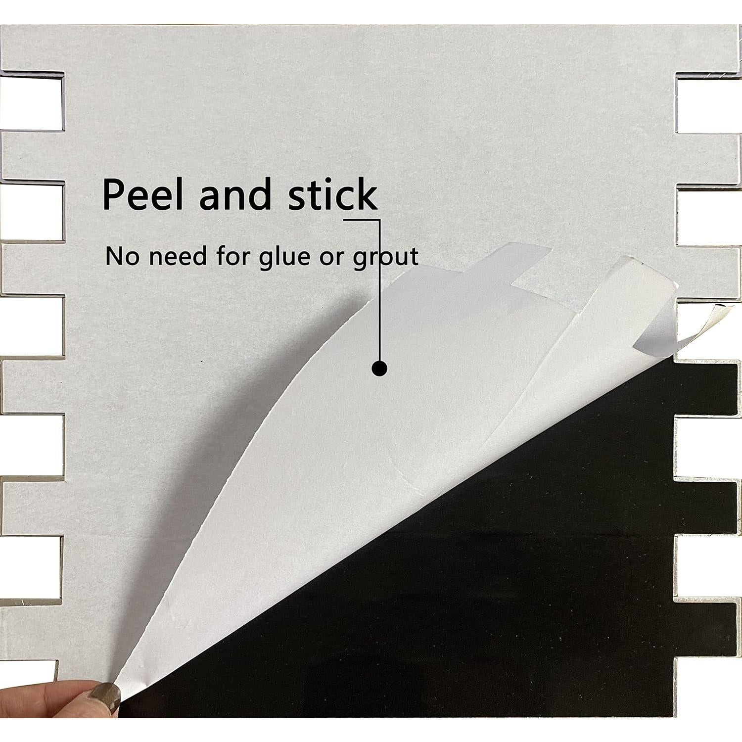 Azulejo Autoadhesivo 3D Weimeisc Aluminio 10 Hojas 30.48x27.69cm