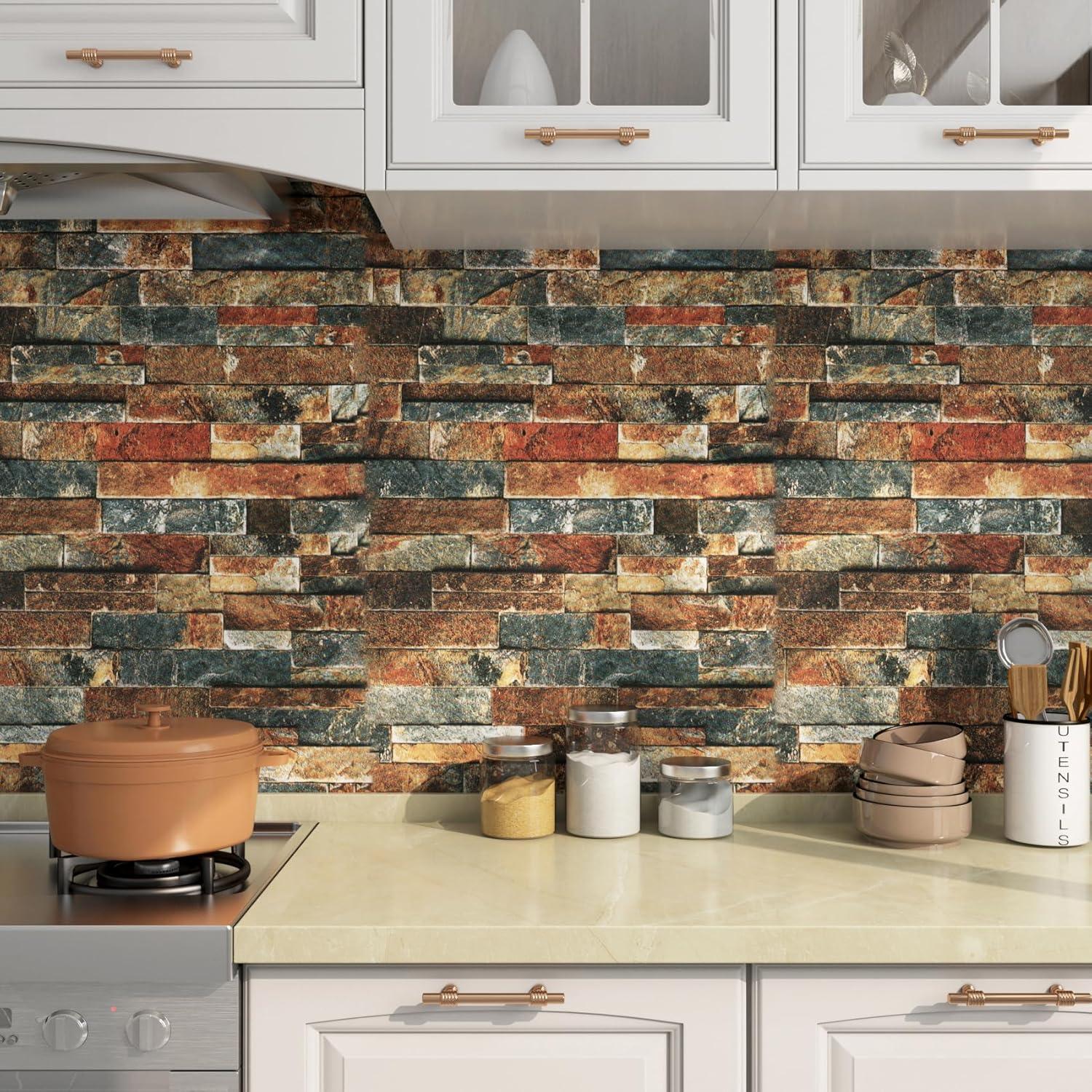 Papel Tapiz Autoadhesivo FunStick Ladrillo 3D 40x12m