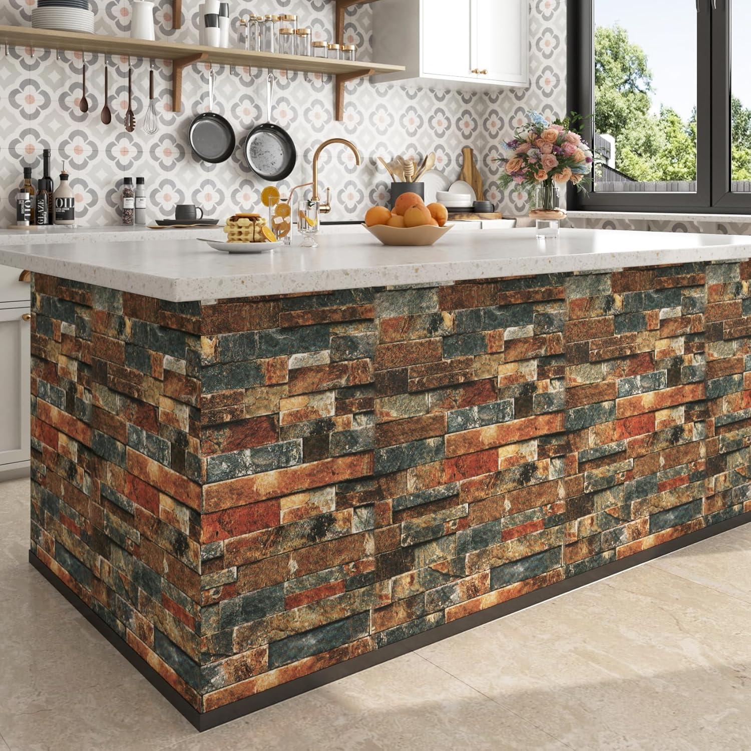 Papel Tapiz Autoadhesivo FunStick Ladrillo 3D 40x12m