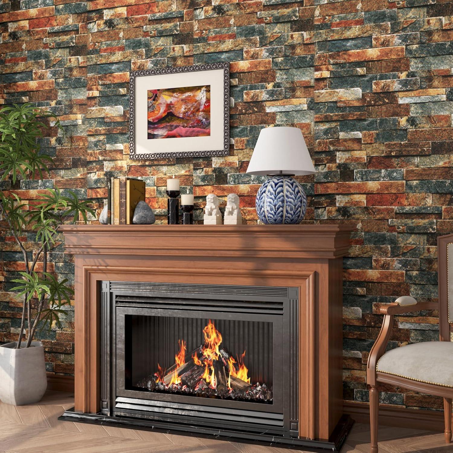 Papel Tapiz Autoadhesivo FunStick Ladrillo 3D 40x12m