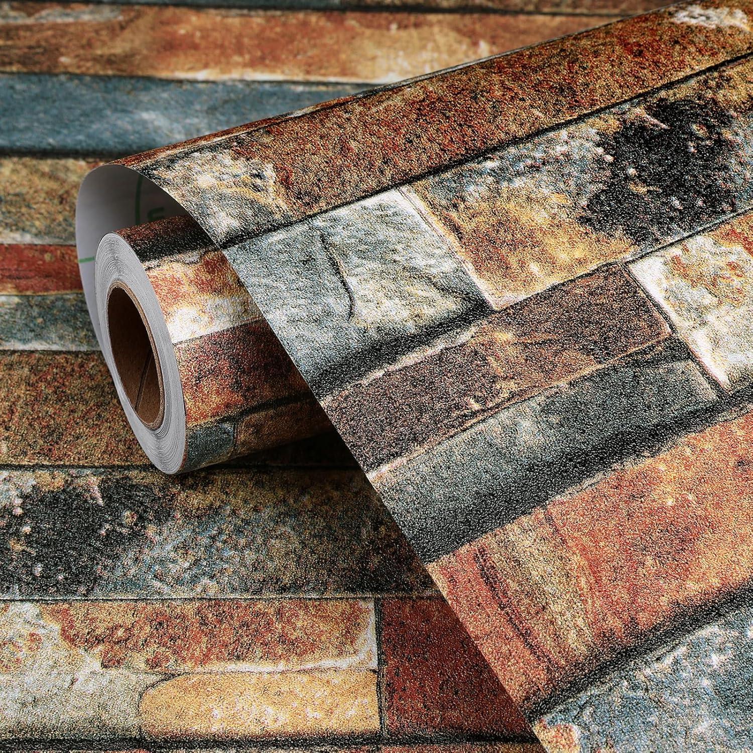 Papel Tapiz Autoadhesivo FunStick Ladrillo 3D 40x12m