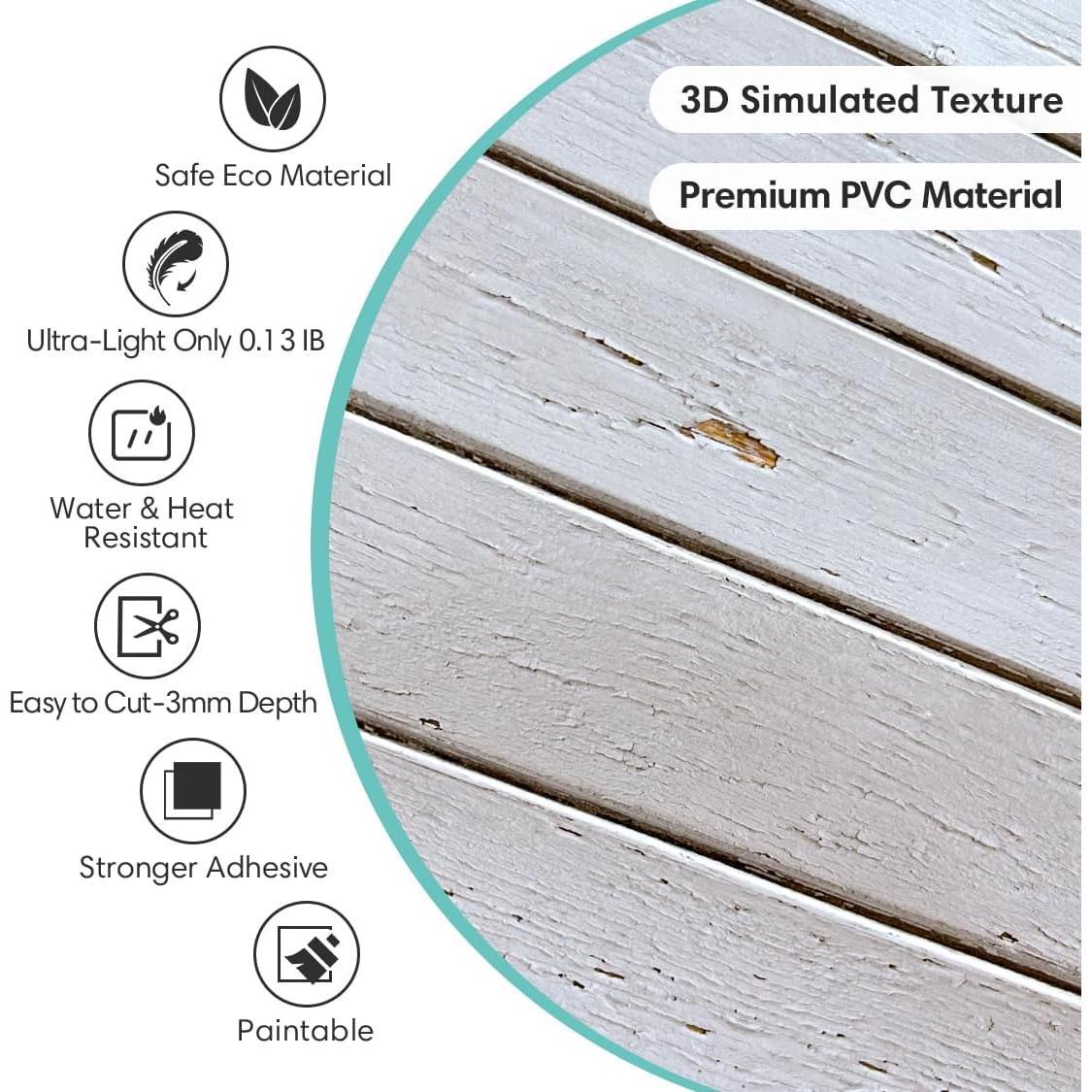 Paneles de Pared 3D Commomy 10 Pcs PVC 30x30 cm Gris-Blanco