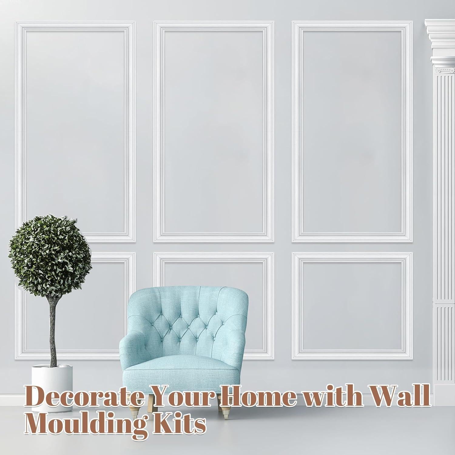 Kit de Molduras de Pared Autoadhesivas WANGDAYUAN 3 Set 30 Piezas