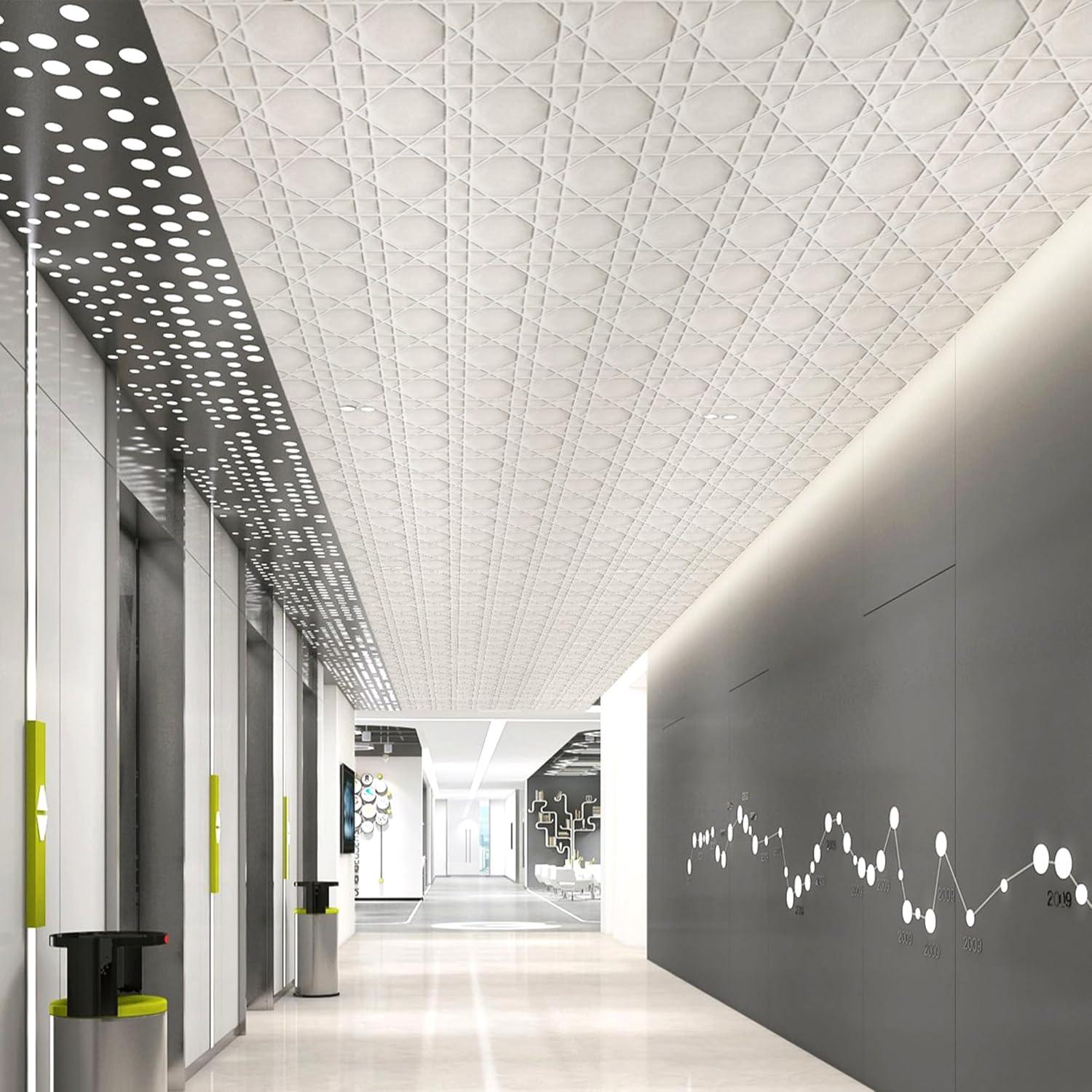 Paneles de Pared 3D Aurawall Terciopelo Blanco Crema 45x45cm